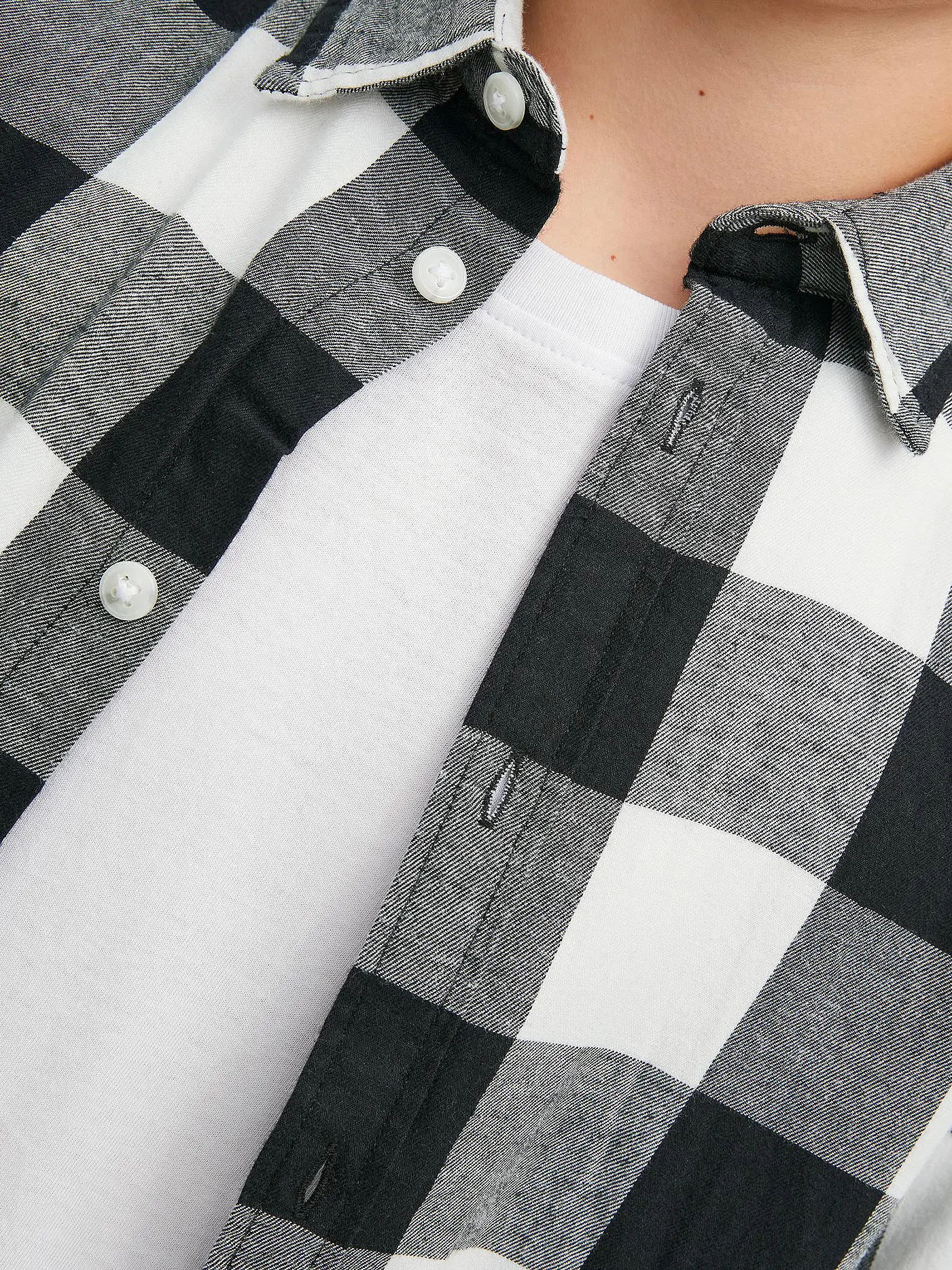 JACK & JONES | Jungen Hemd JJEGINGHAM | weiss