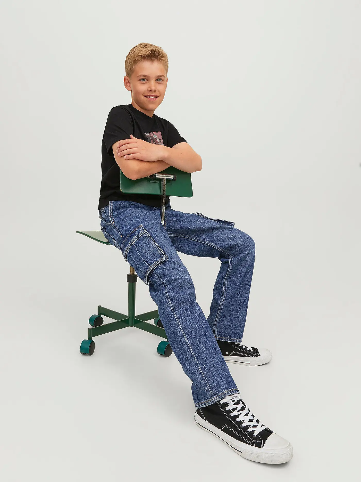 JACK & JONES | Jungen Jeans Straight Fit JJICHRIS | blau