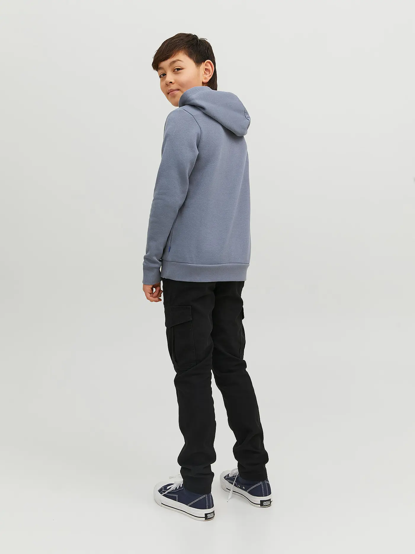 JACK & JONES | Jungen Kapuzensweater - Hoodie JJECORP | hellgrau