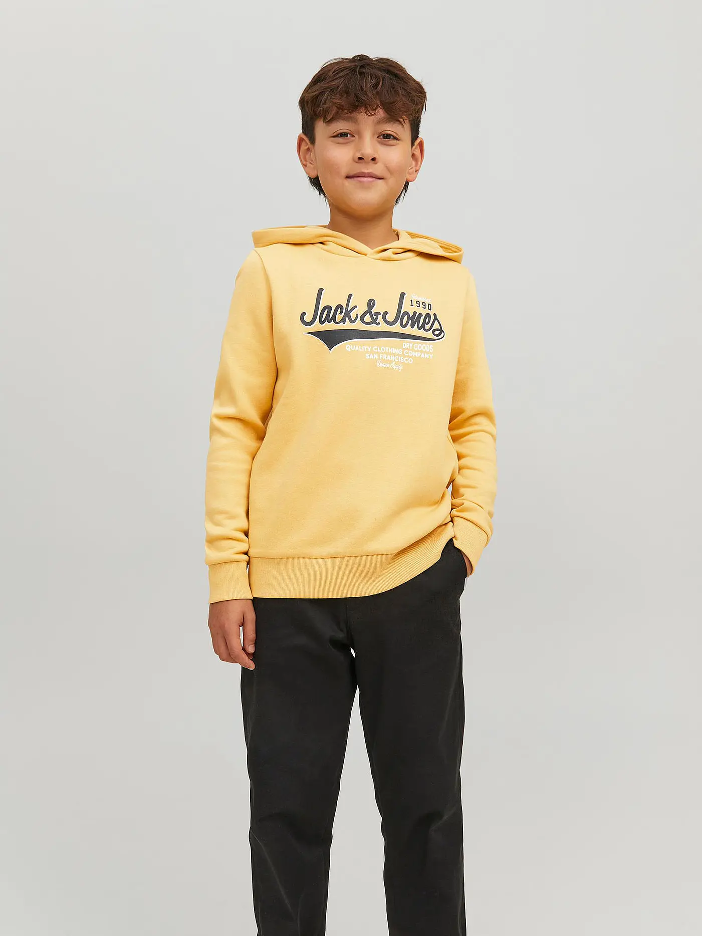 JACK & JONES | Jungen Kapuzensweater - Hoodie JJELOGO | gelb