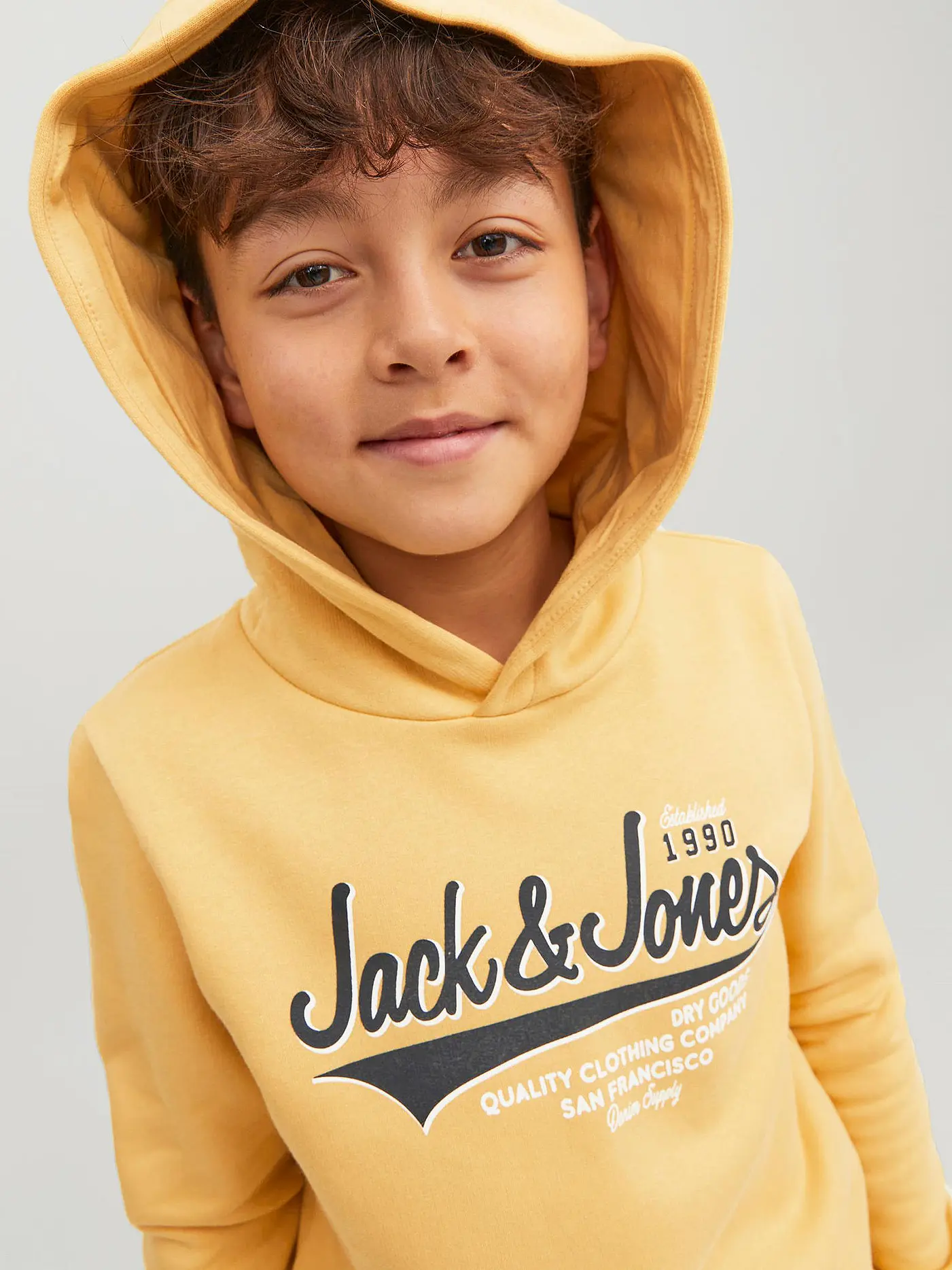 JACK & JONES | Jungen Kapuzensweater - Hoodie JJELOGO | gelb