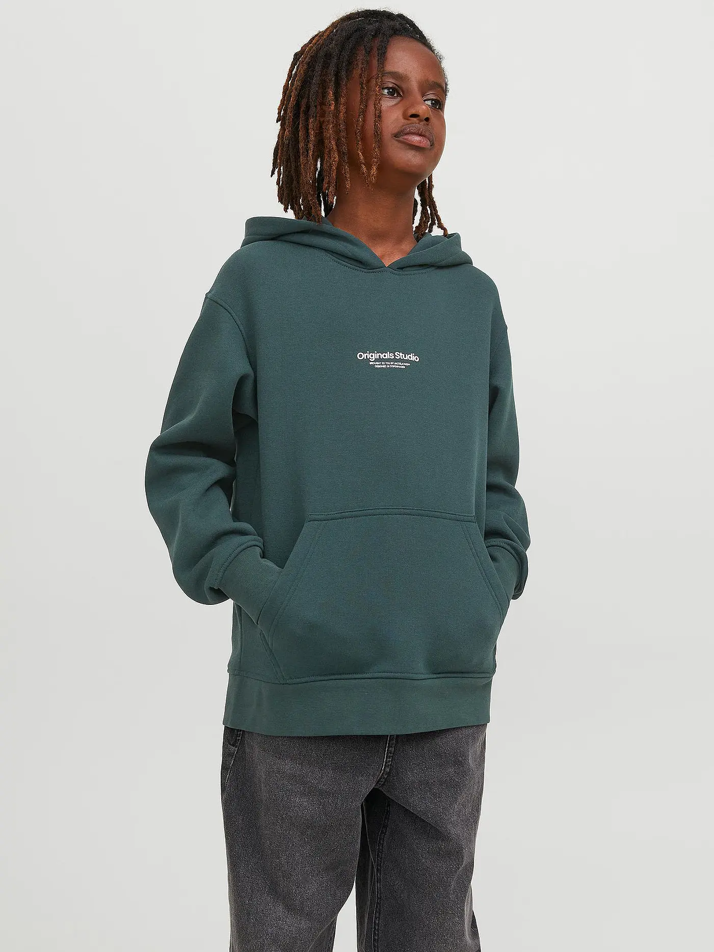 JACK & JONES | Jungen Kapuzensweater - Hoodie JORVESTERBRO | dunkelgrün