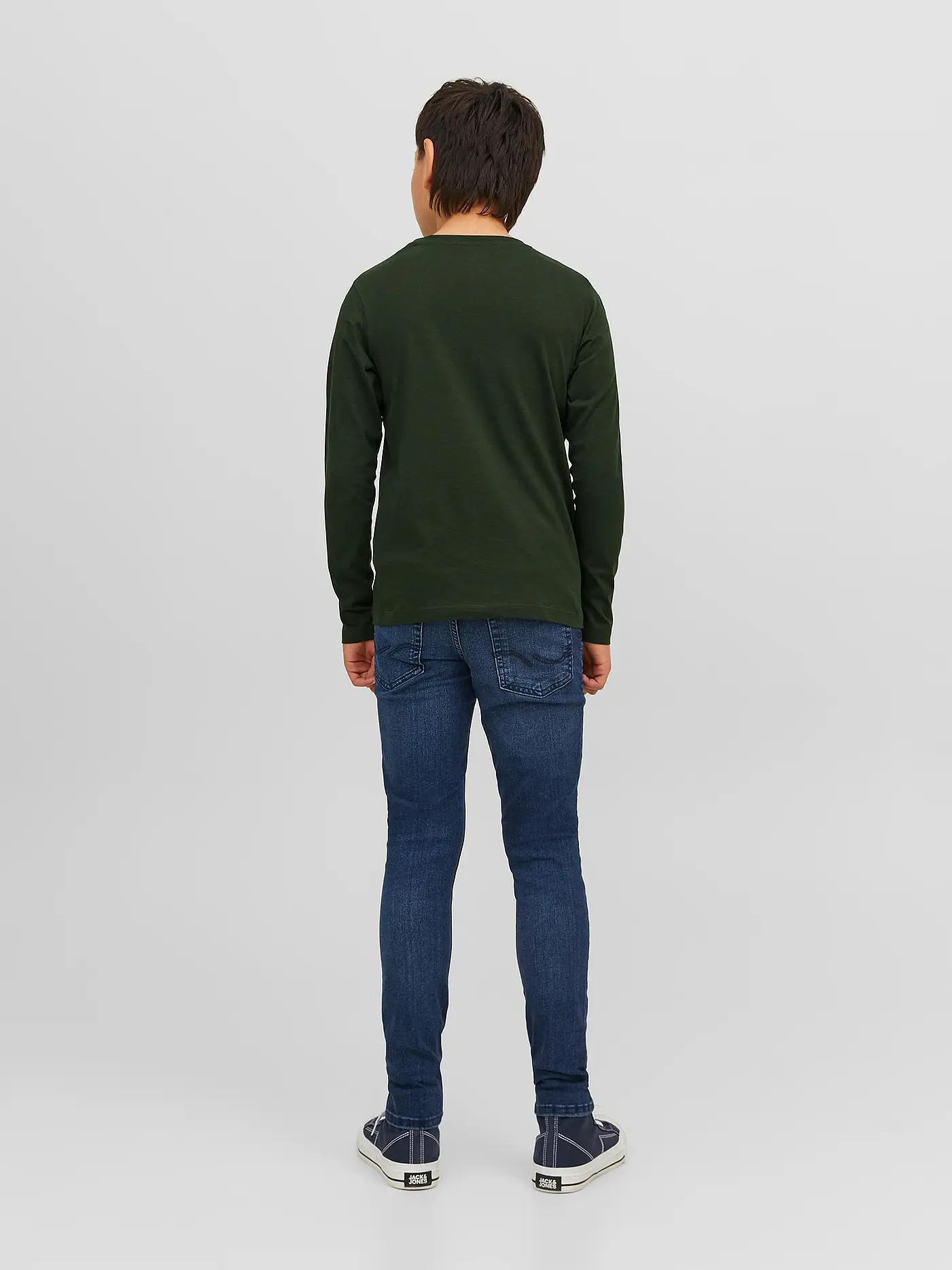JACK & JONES | Jungen Langarmshirt JJELOGO | dunkelgrün