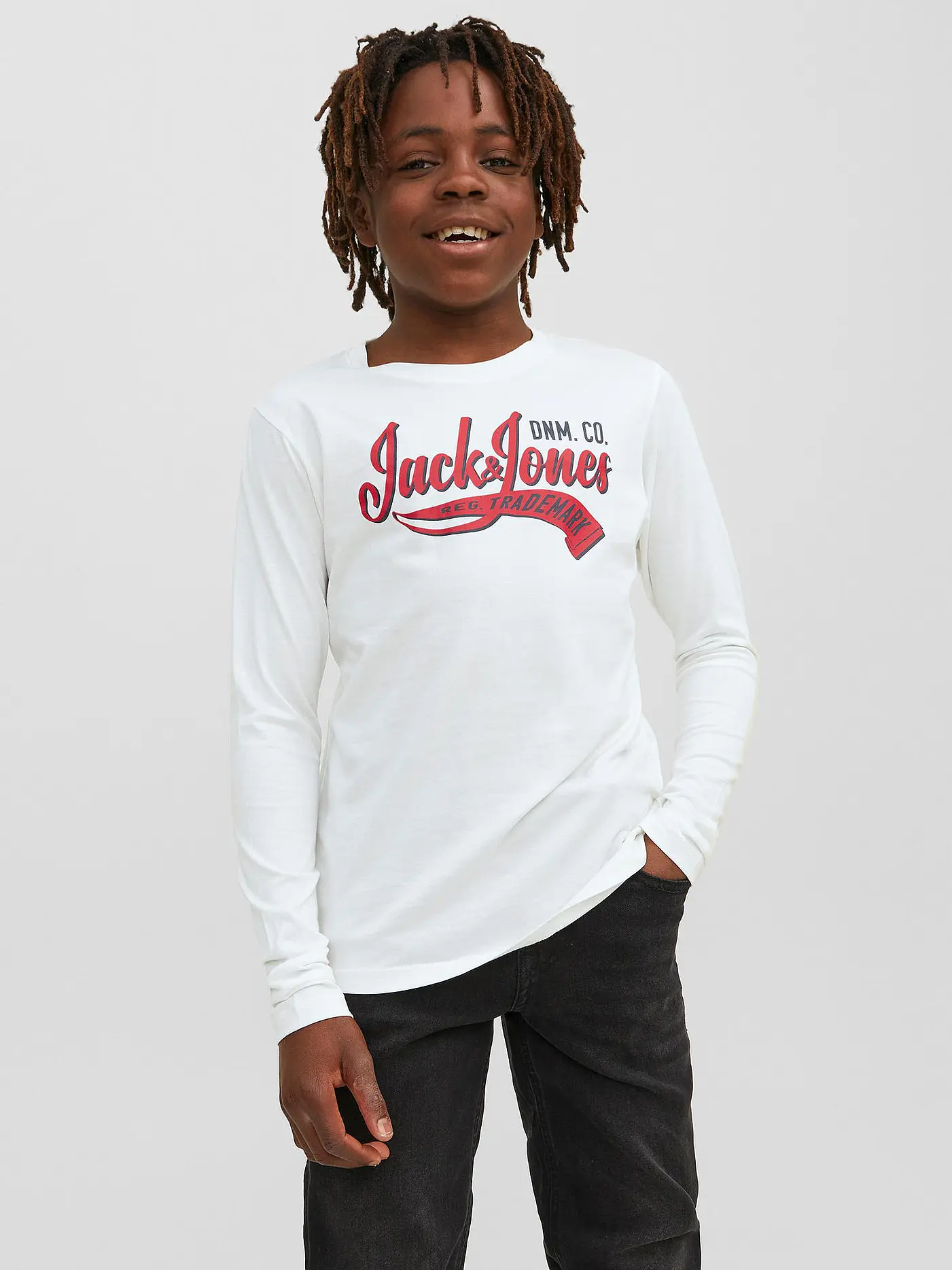 JACK & JONES | Jungen Langarmshirt JJELOGO | weiss