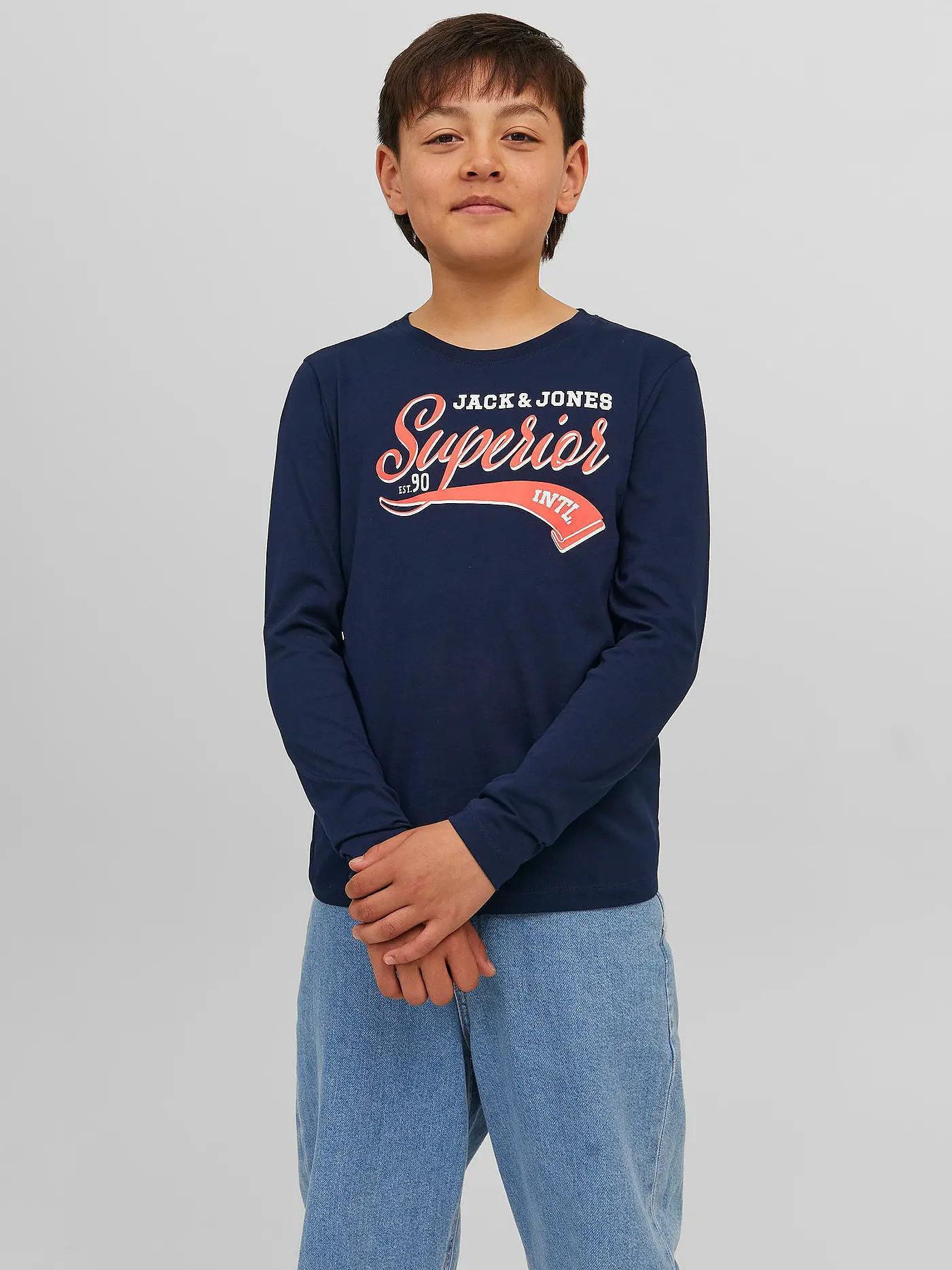 JACK & JONES | Jungen Langarmshirt JJELOGO | dunkelblau