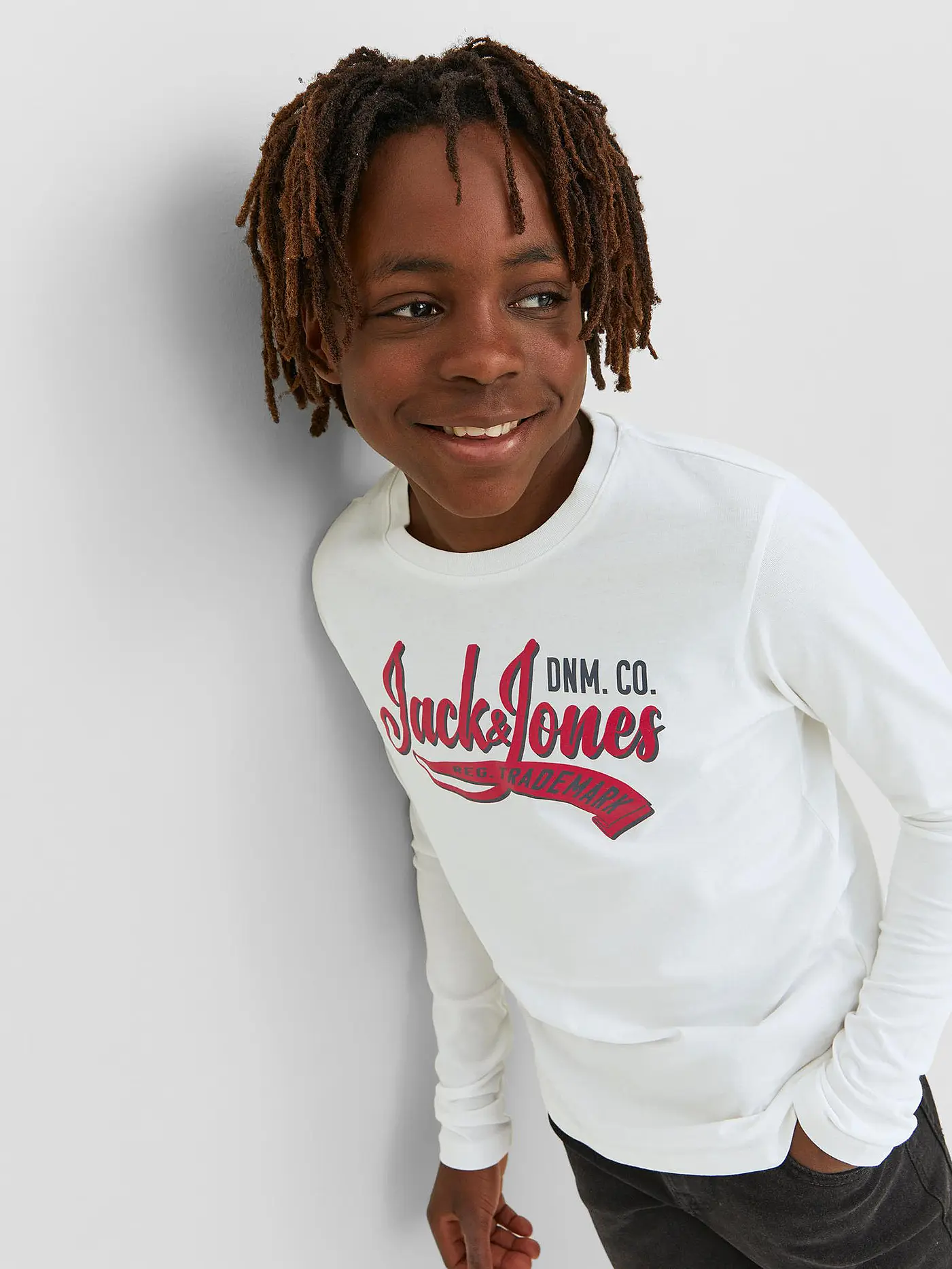 JACK & JONES | Jungen Langarmshirt JJELOGO | weiss