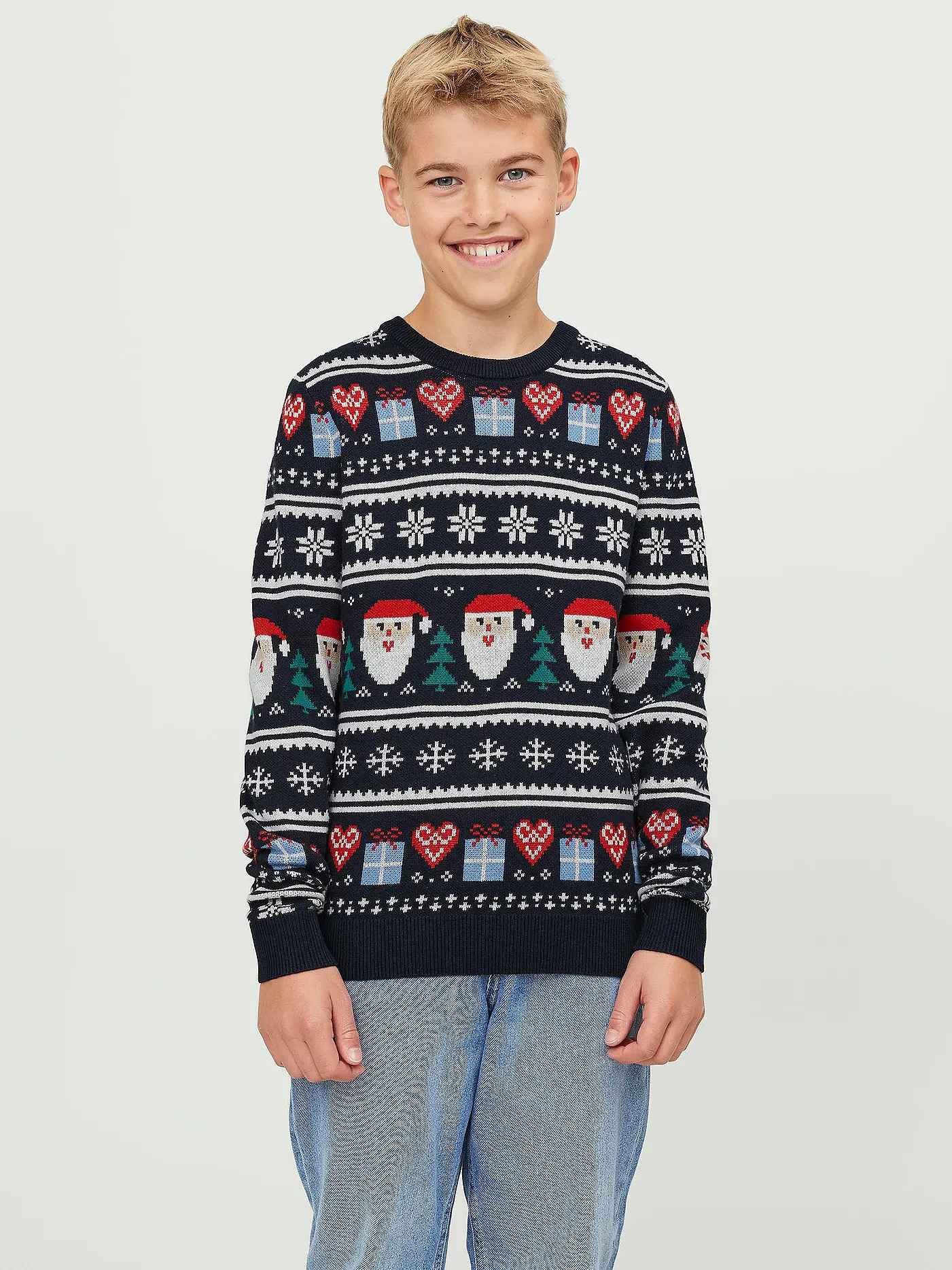 JACK & JONES | Jungen Pullover JORFESTIVE XMAS  | dunkelblau