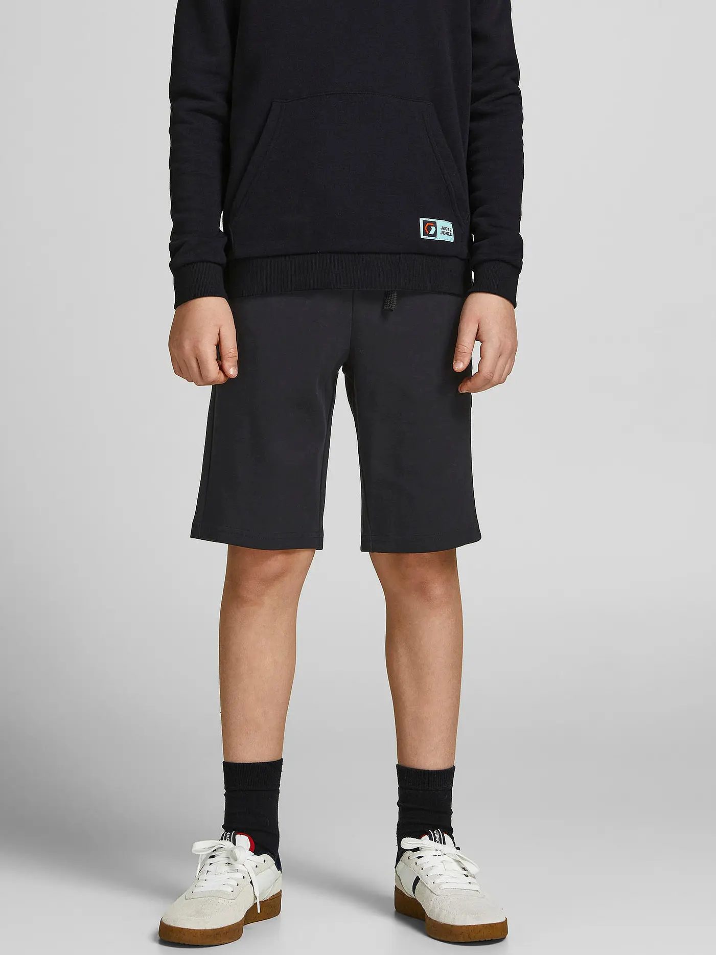 JACK & JONES | Jungen Sweatbermuda JJIBASIC  | schwarz