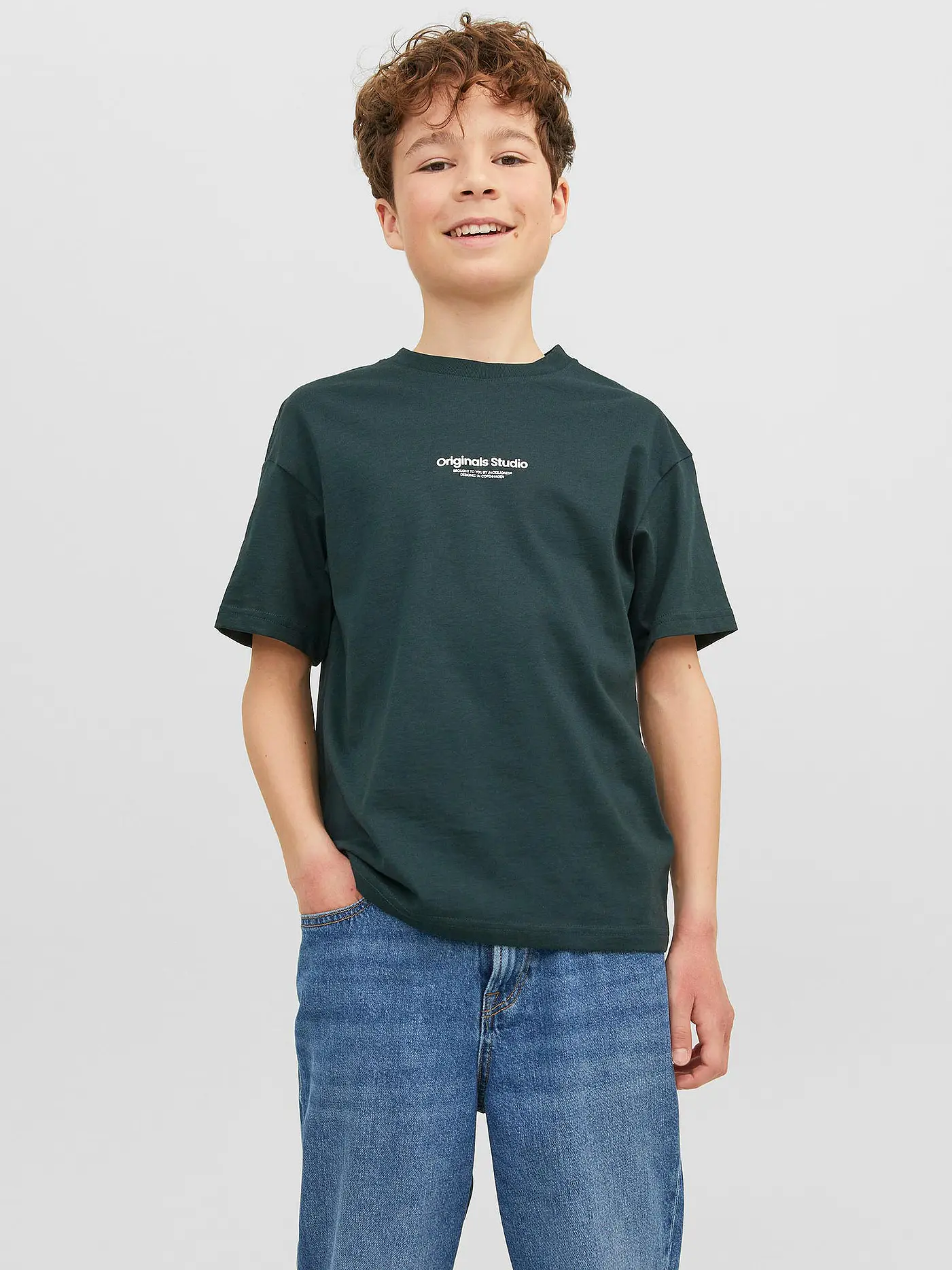 JACK & JONES | Jungen T-Shirt JORVESTERBRO | dunkelgrün