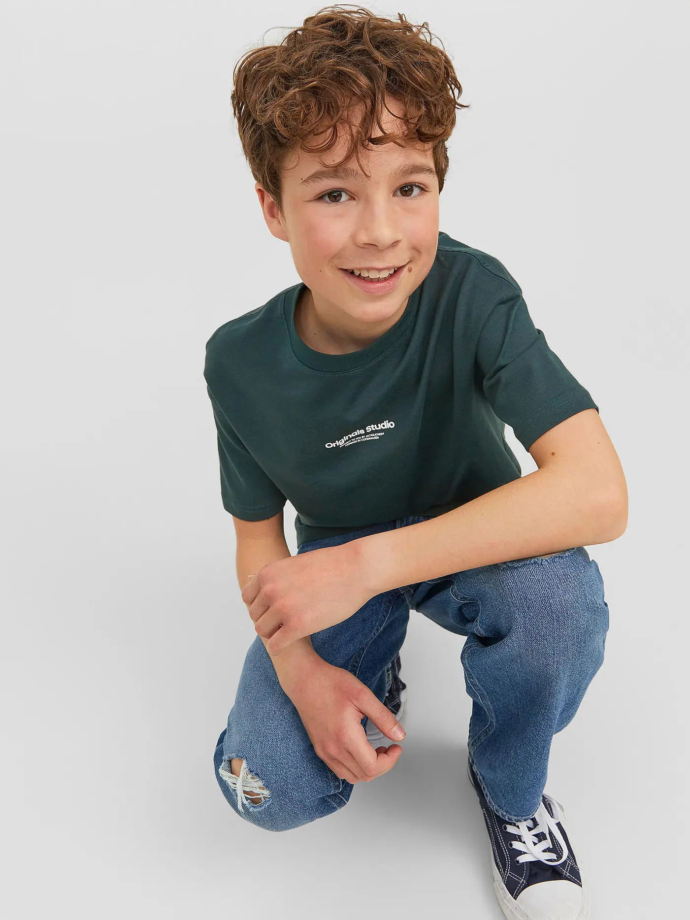JACK & JONES | Jungen T-Shirt JORVESTERBRO | dunkelgrün
