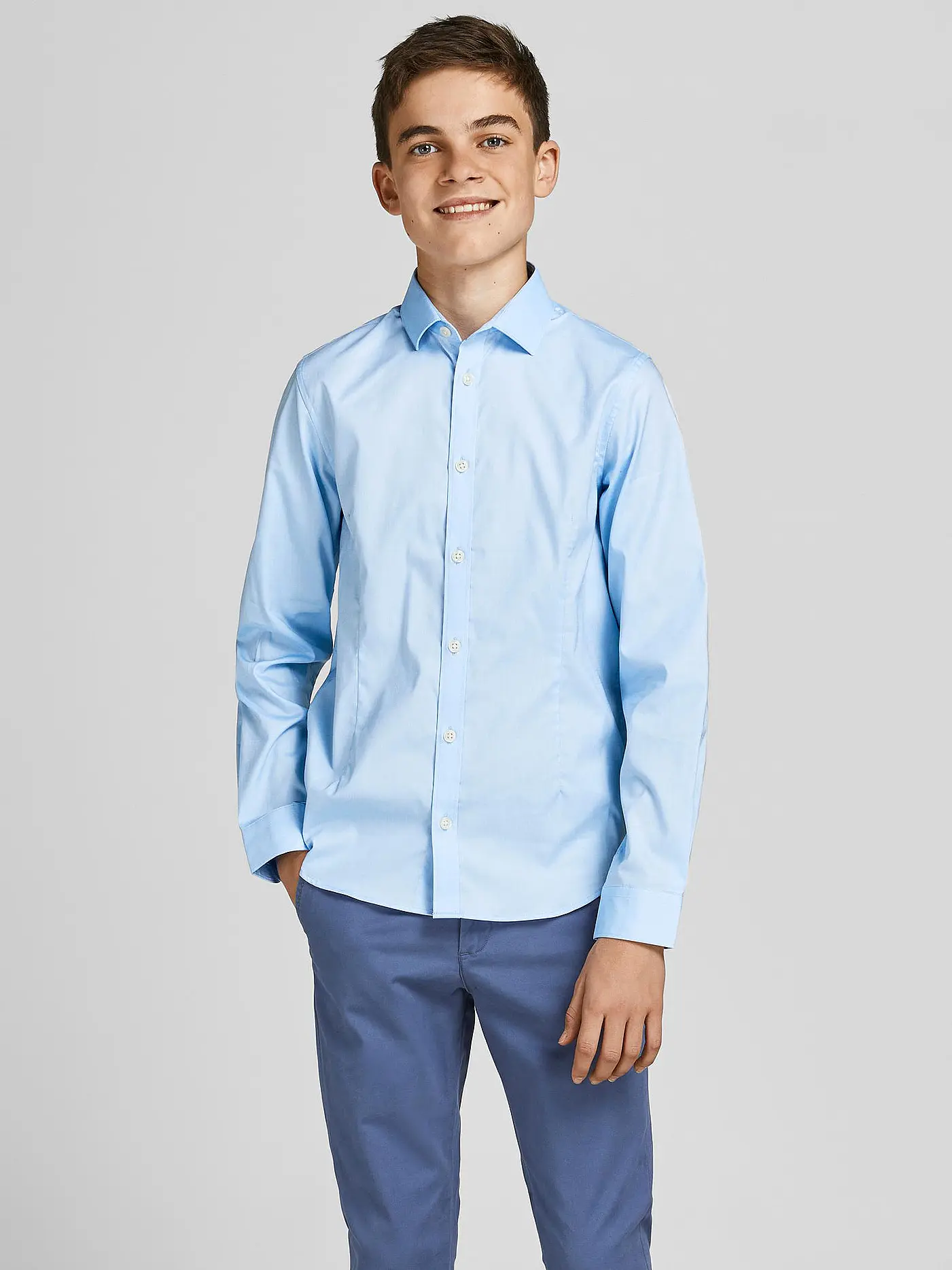 JACK & JONES | Jungen-Hemd "JJIPARMA" | blau