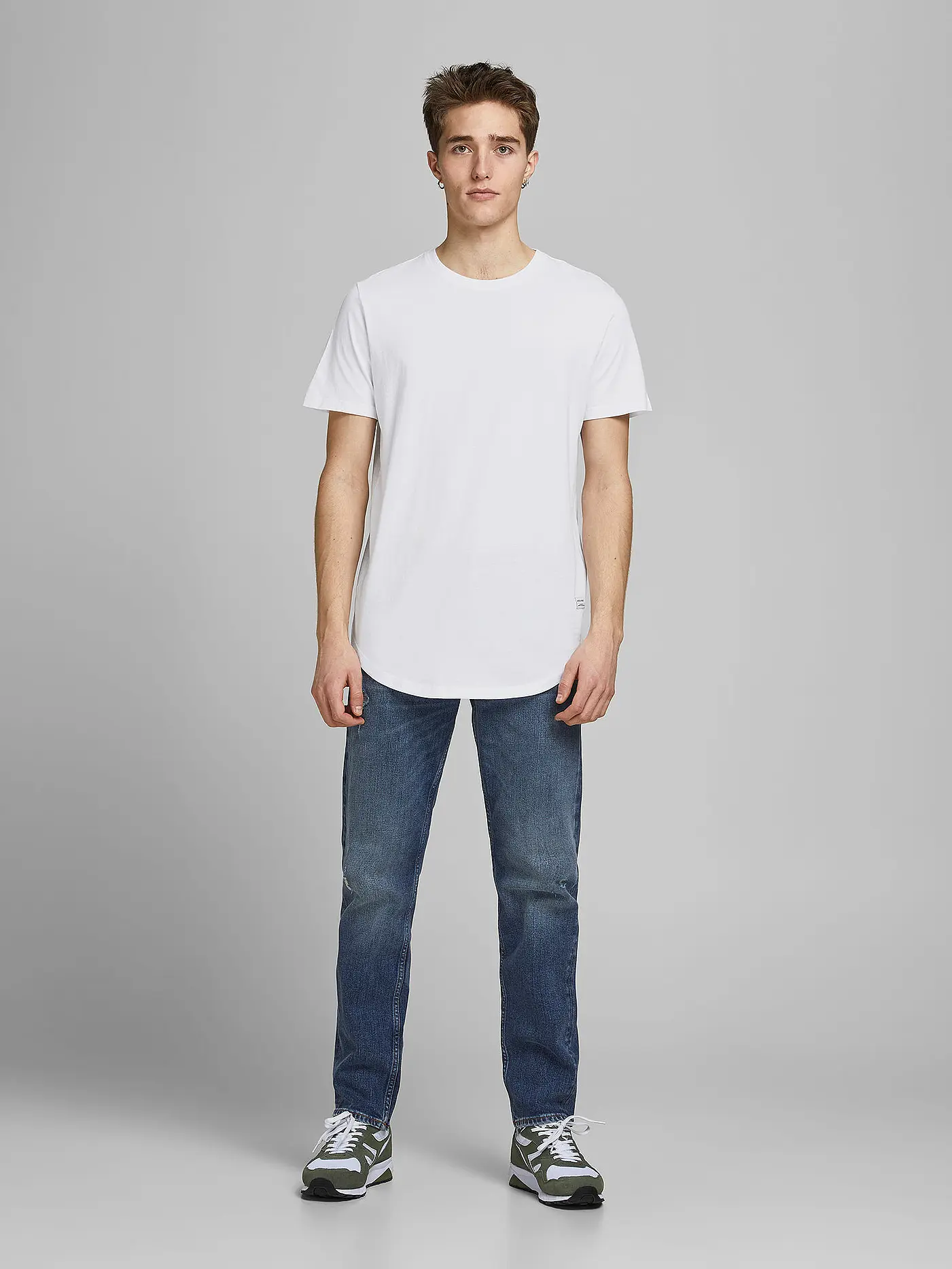 JACK & JONES | T-Shirt JJENOA  | weiss
