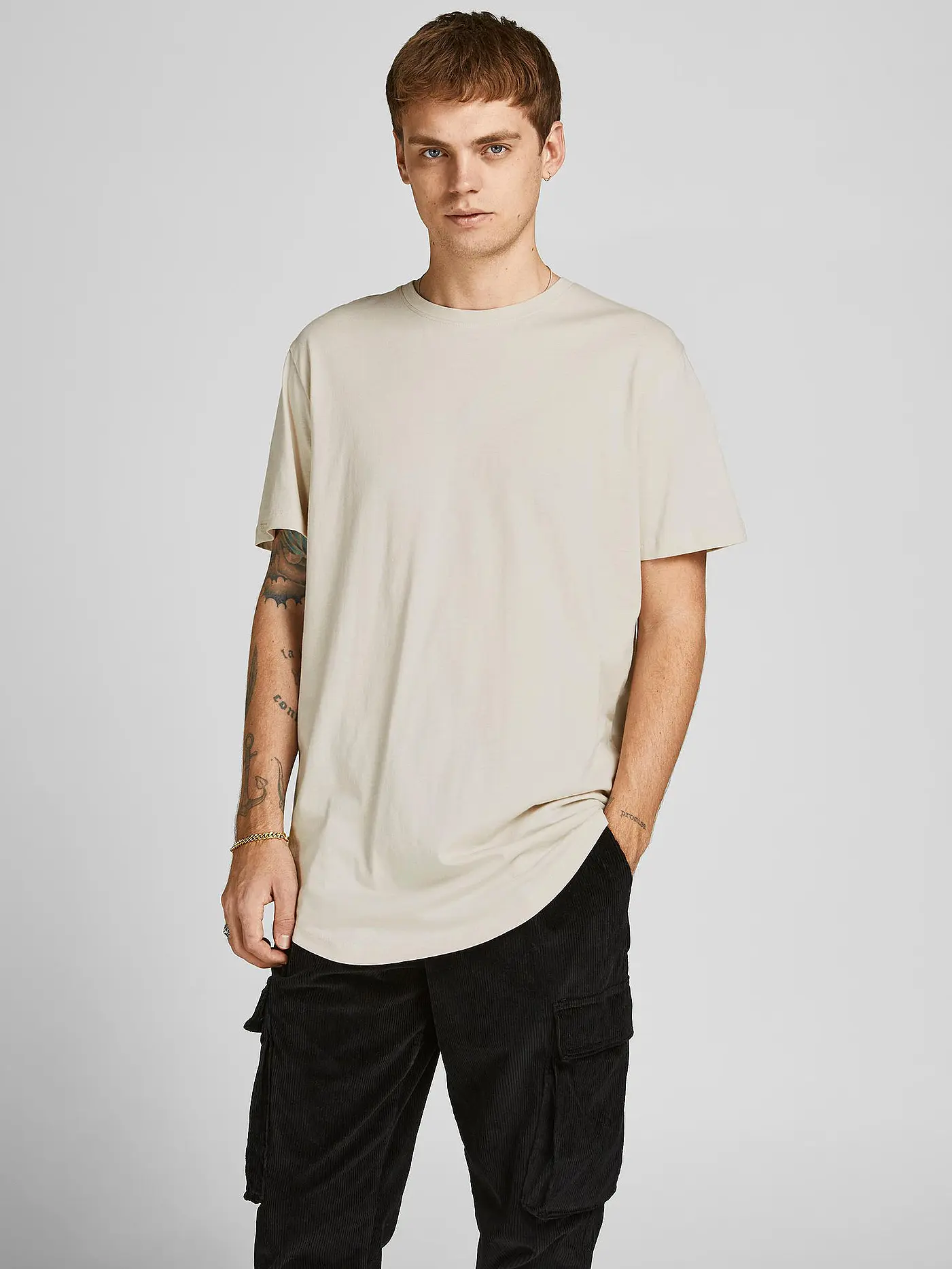 JACK & JONES | T-Shirt JJENOA  | beige