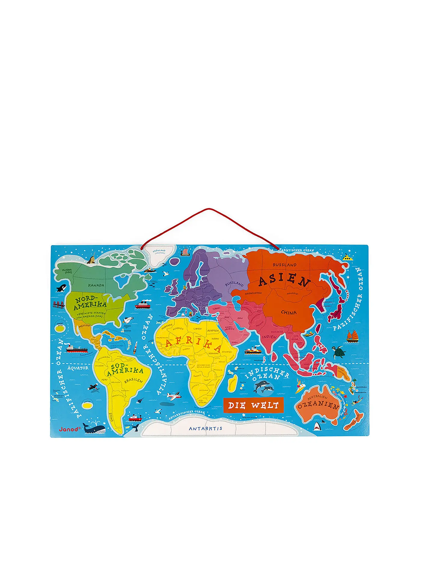 JANOD | Magnetische Landkarte - Die Welt | keine Farbe