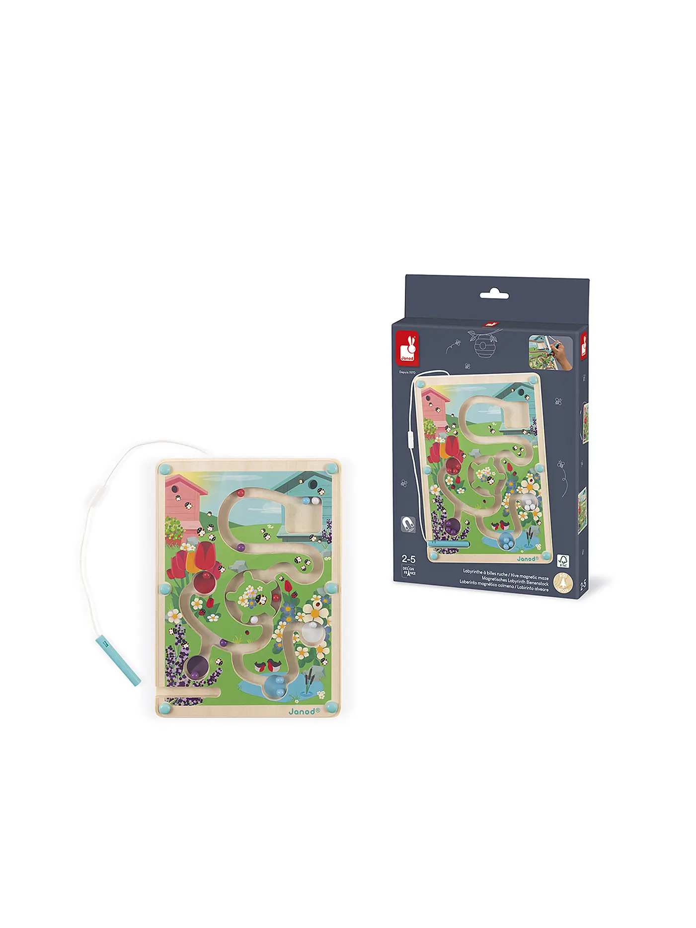 JANOD | Magnetisches Labyrinth Bienenstock | keine Farbe