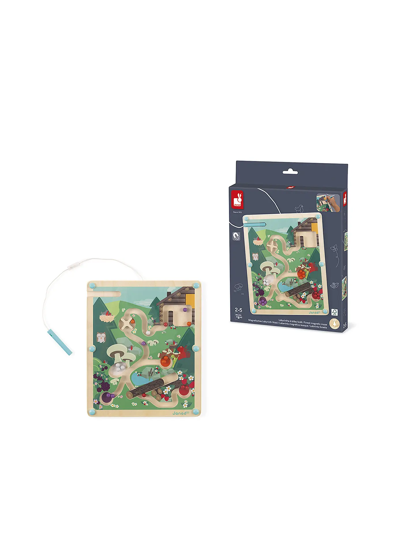 JANOD | Magnetisches Labyrinth Wald | keine Farbe