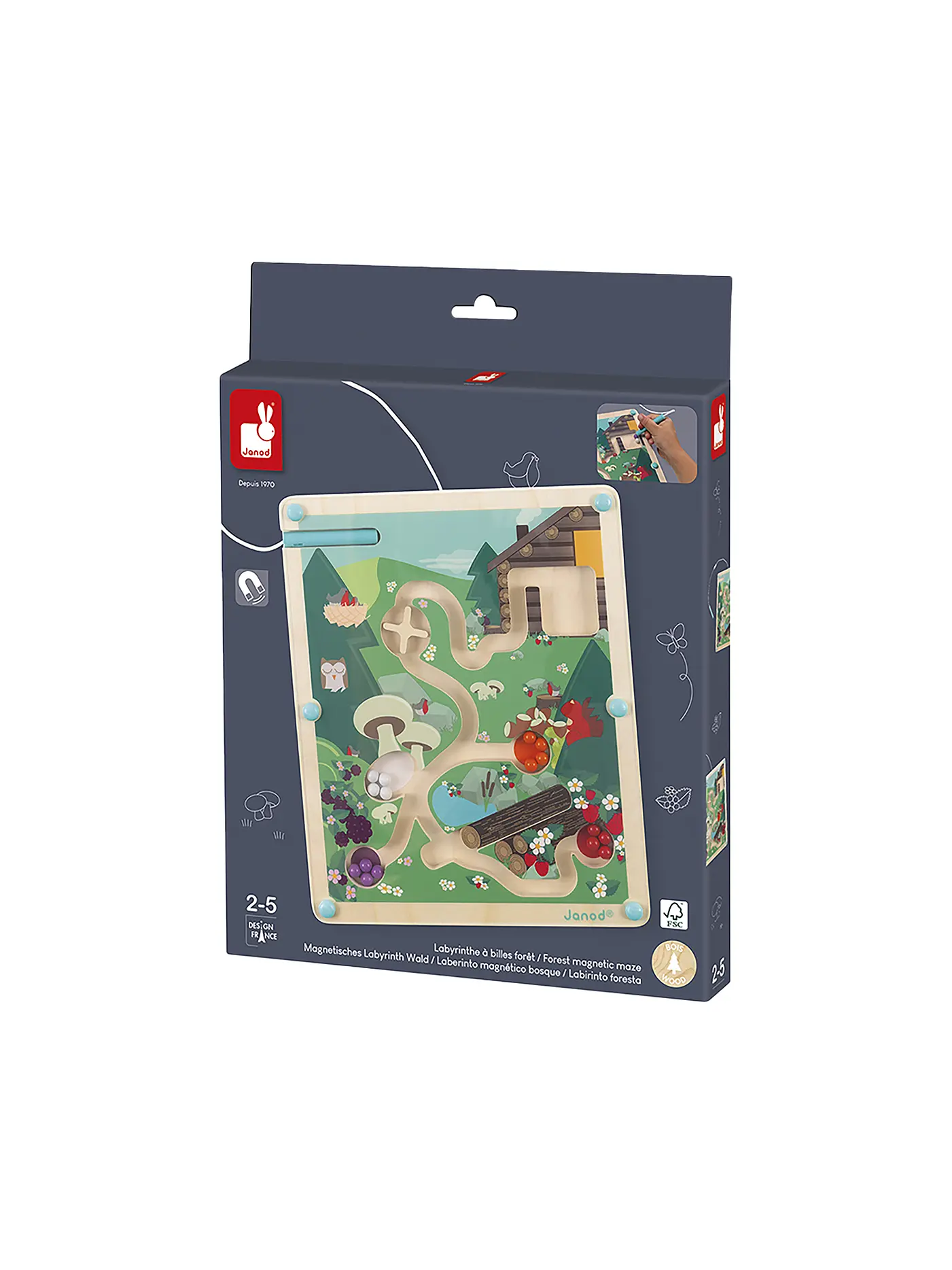 JANOD | Magnetisches Labyrinth Wald | keine Farbe