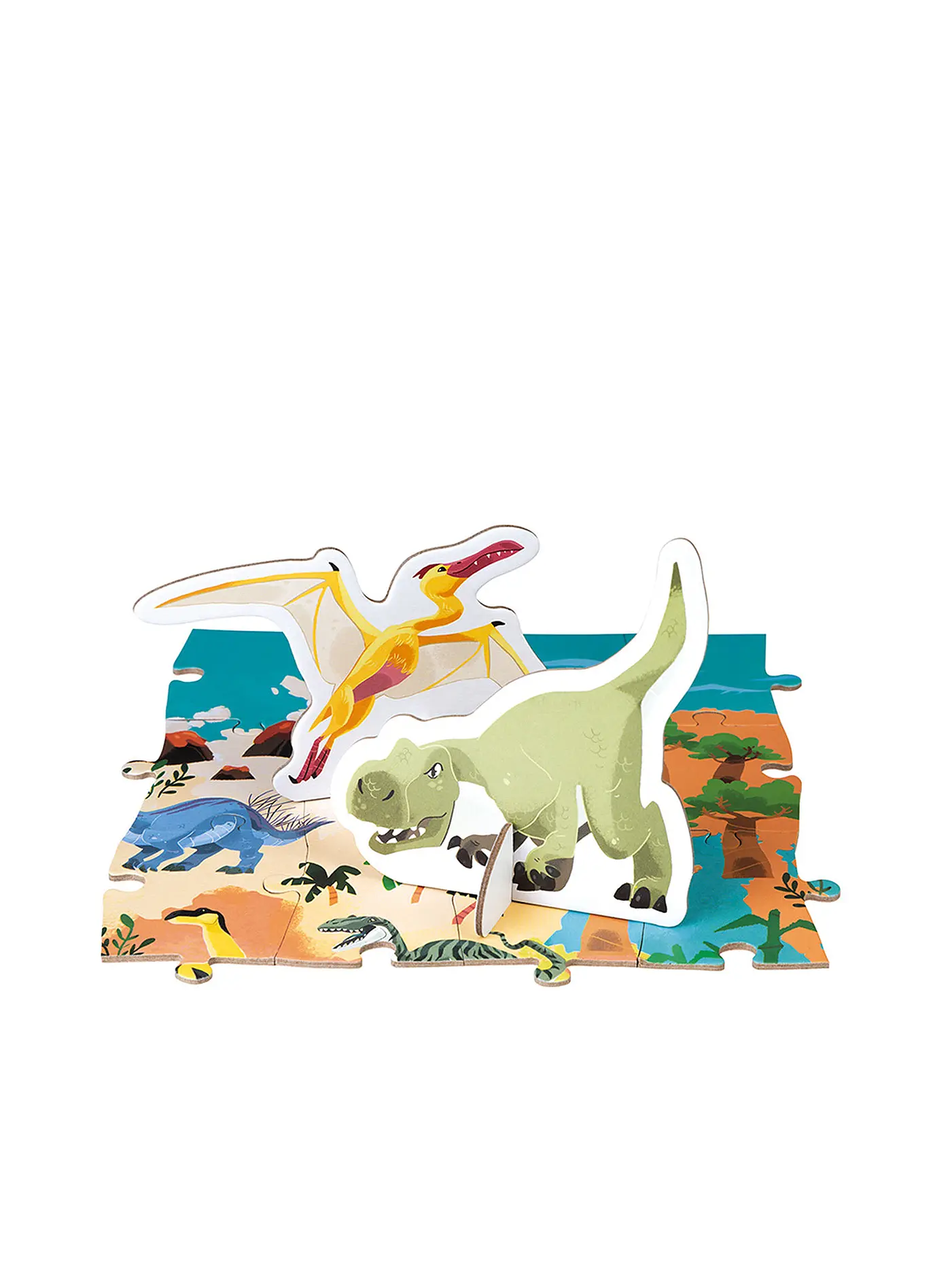 JANOD | Puzzle im Koffer - Dinosaurier 200 Teile | keine Farbe