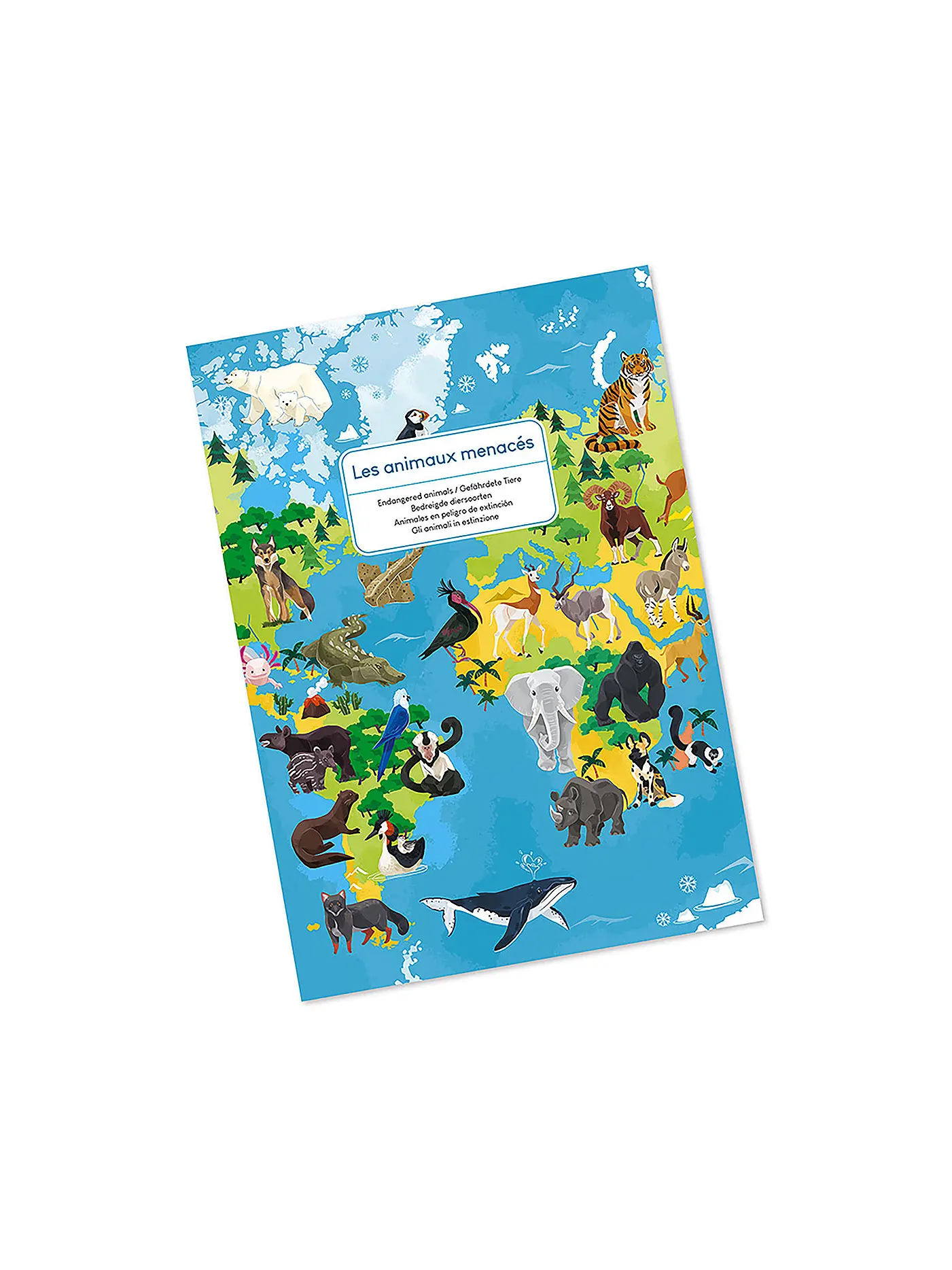JANOD | Puzzle im Koffer - Gefährdete Tiere 200 Teile | keine Farbe