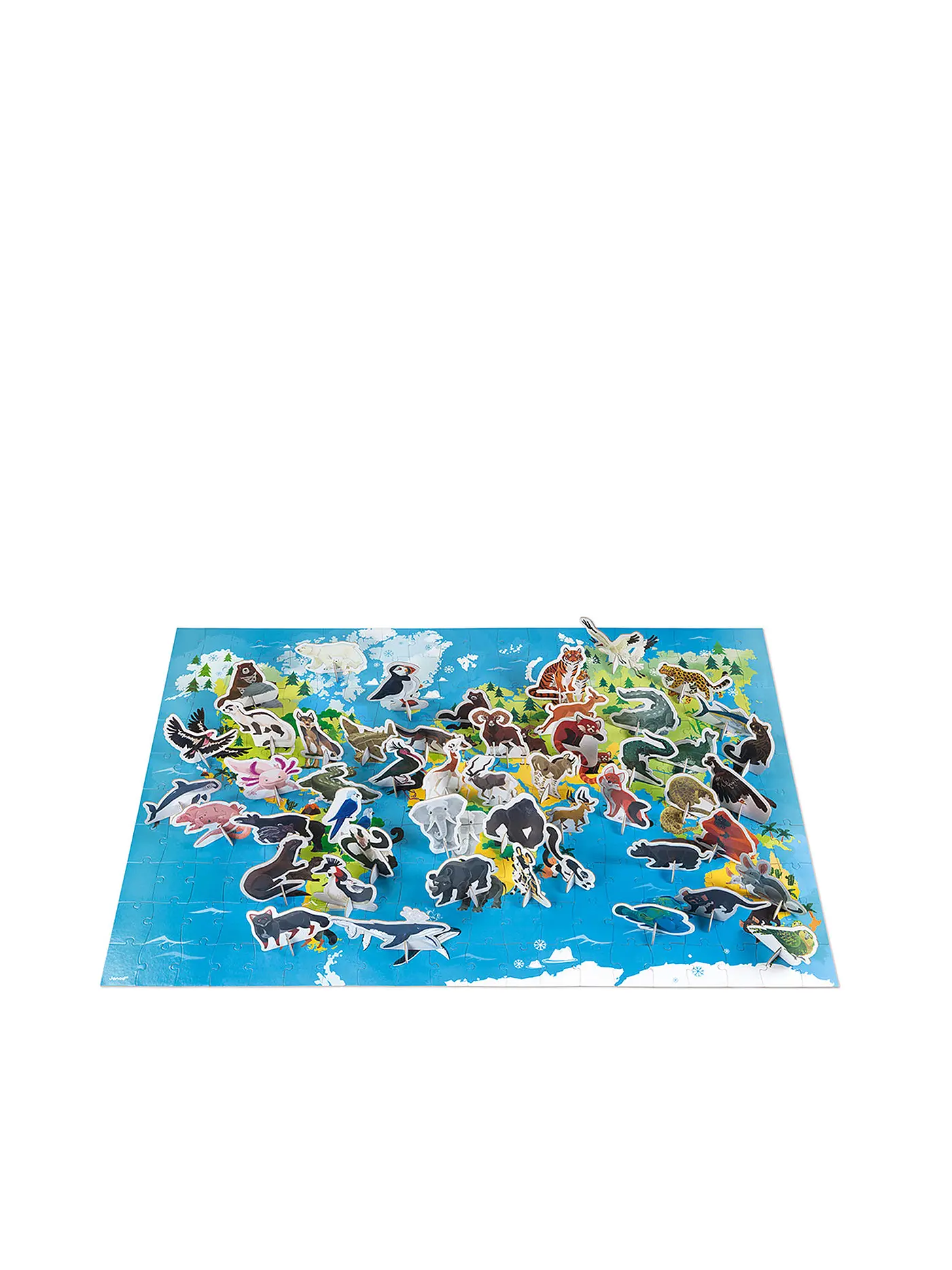JANOD | Puzzle im Koffer - Gefährdete Tiere 200 Teile | keine Farbe