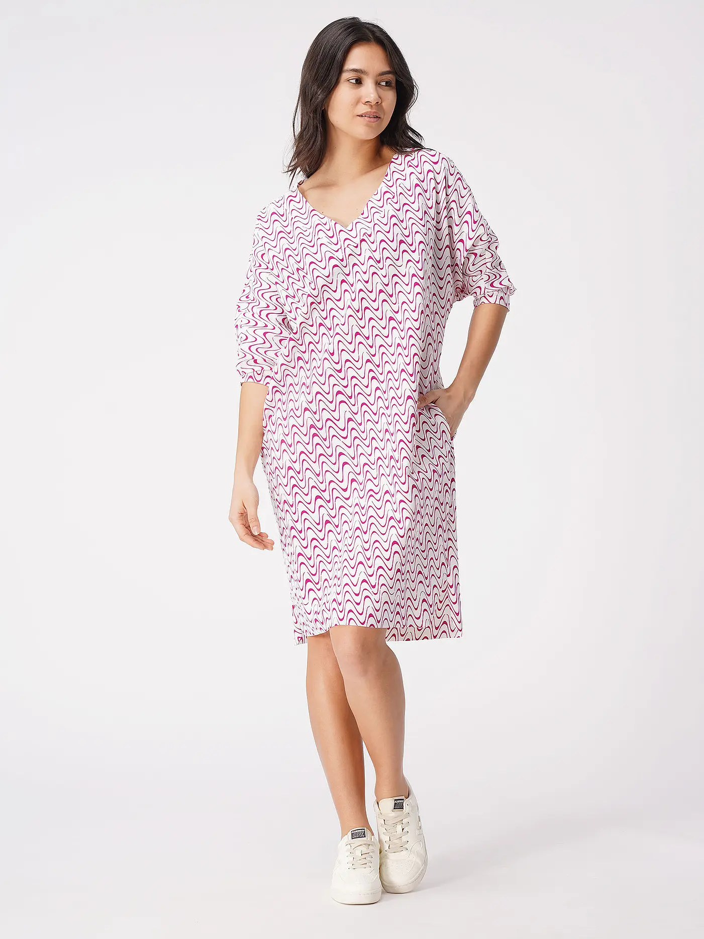 JAPAN TKY | Midikleid SHIGE | weiss