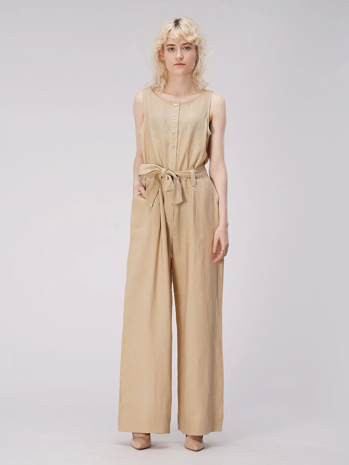 JC SOPHIE | Leinen Jumpsuit TIMMY | beige