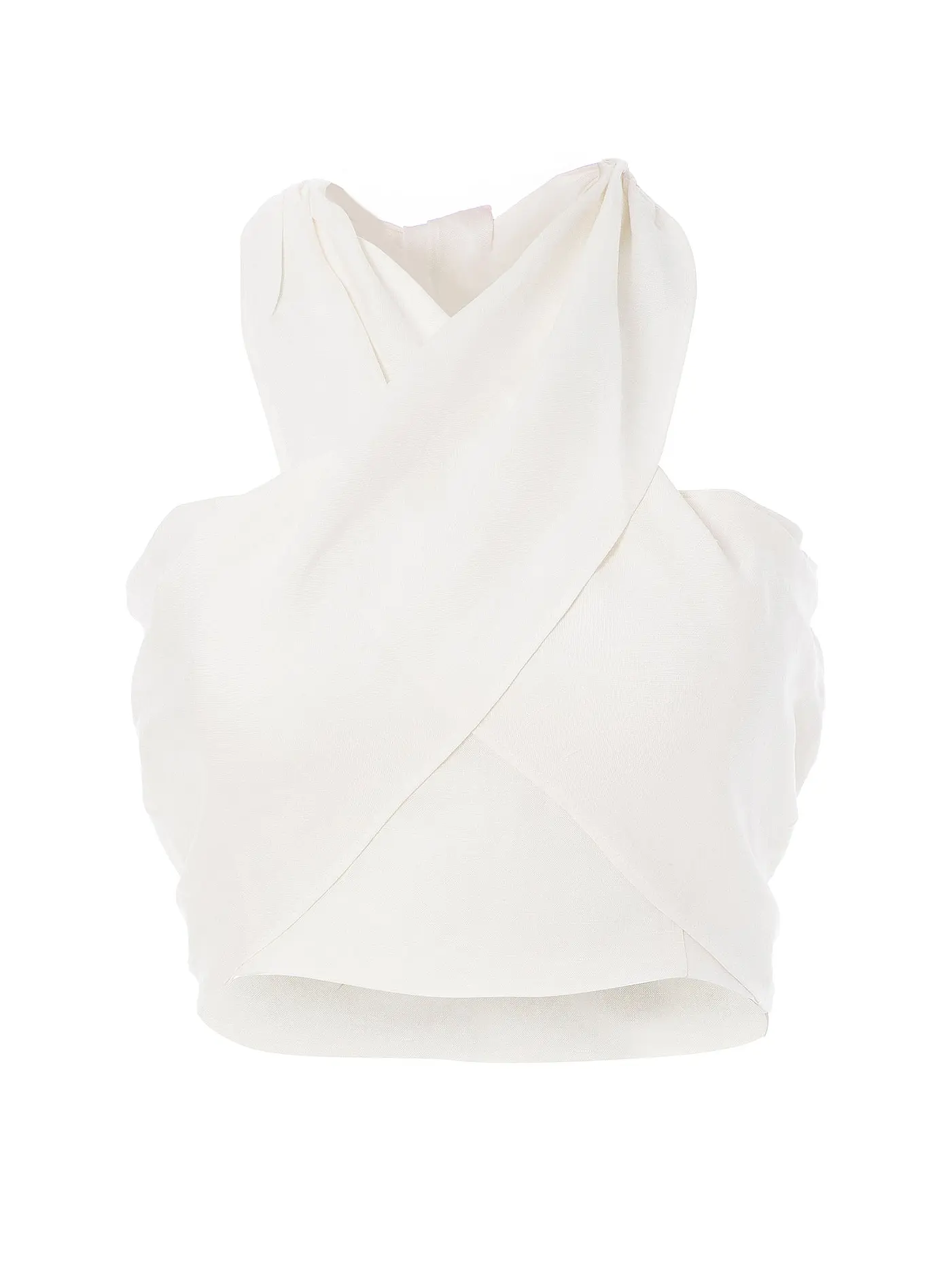 JC SOPHIE | Leinentop Cropped Fit TILLY | weiss
