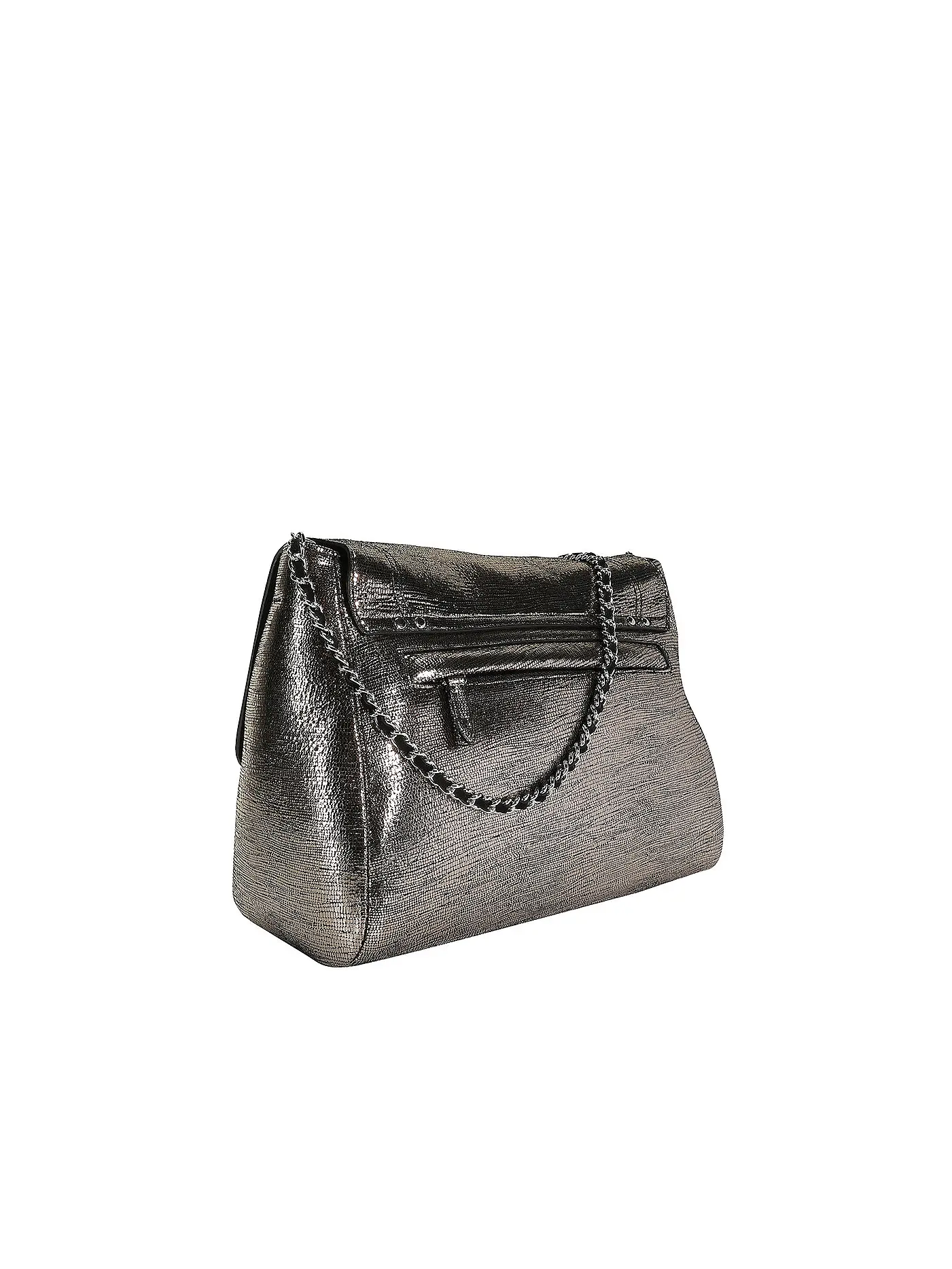 JEROME DREYFUSS | Ledertasche - Umhängetasche LULU L | silber
