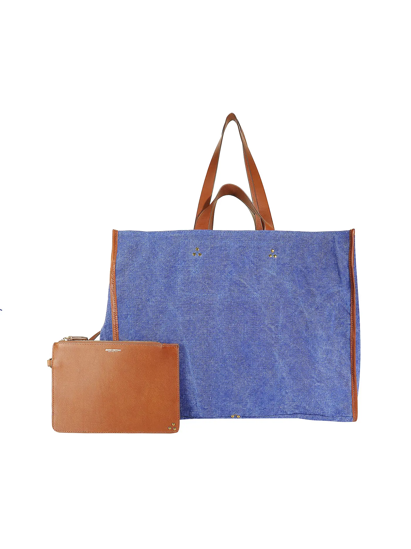 JEROME DREYFUSS | Leinentasche - Shopper LEON Large | blau
