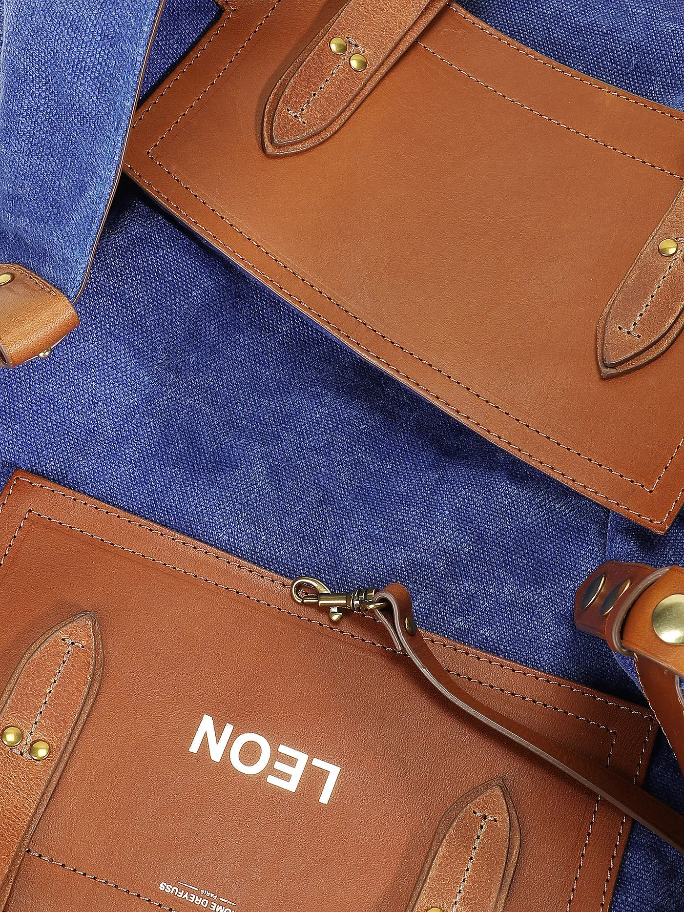 JEROME DREYFUSS | Leinentasche - Shopper LEON Large | blau