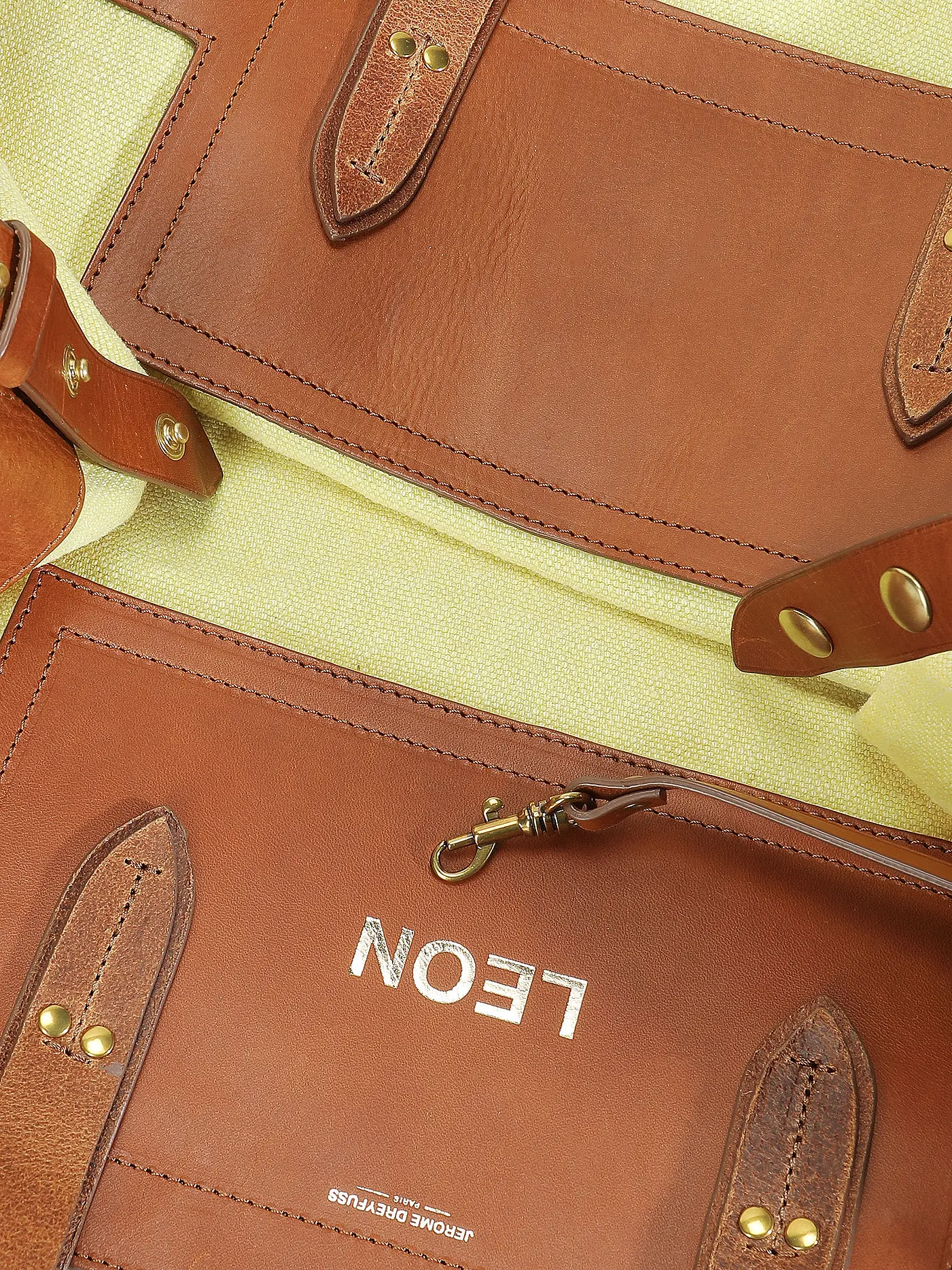 JEROME DREYFUSS | Leinentasche - Shopper LEON Large | gelb