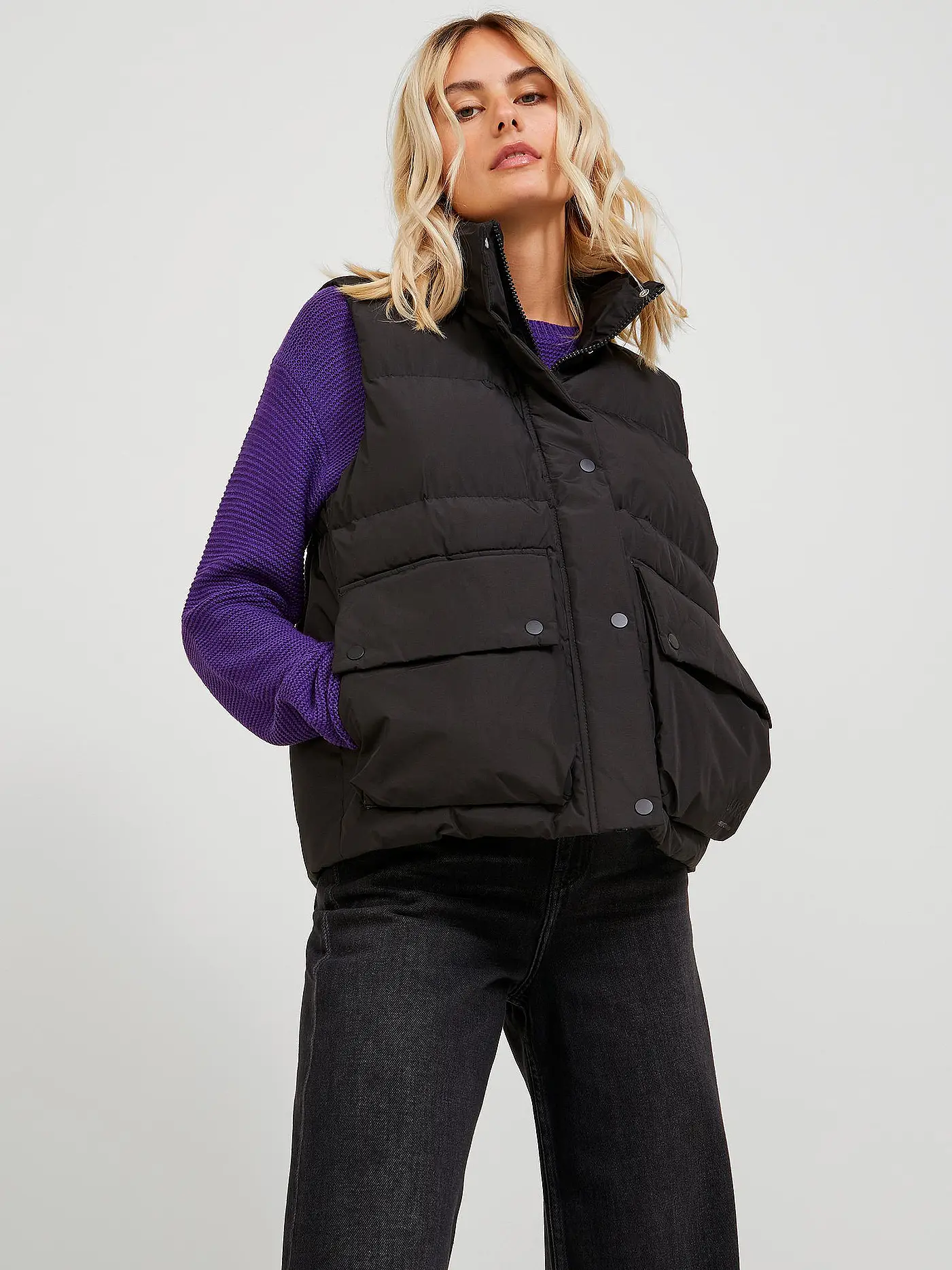 JJXX | Daunensteppgilet JXCARLA | schwarz