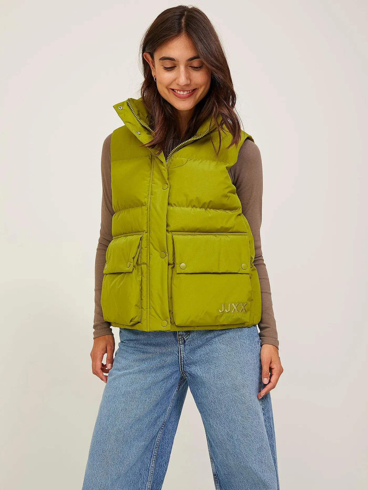JJXX | Daunensteppgilet JXCARLA | grün