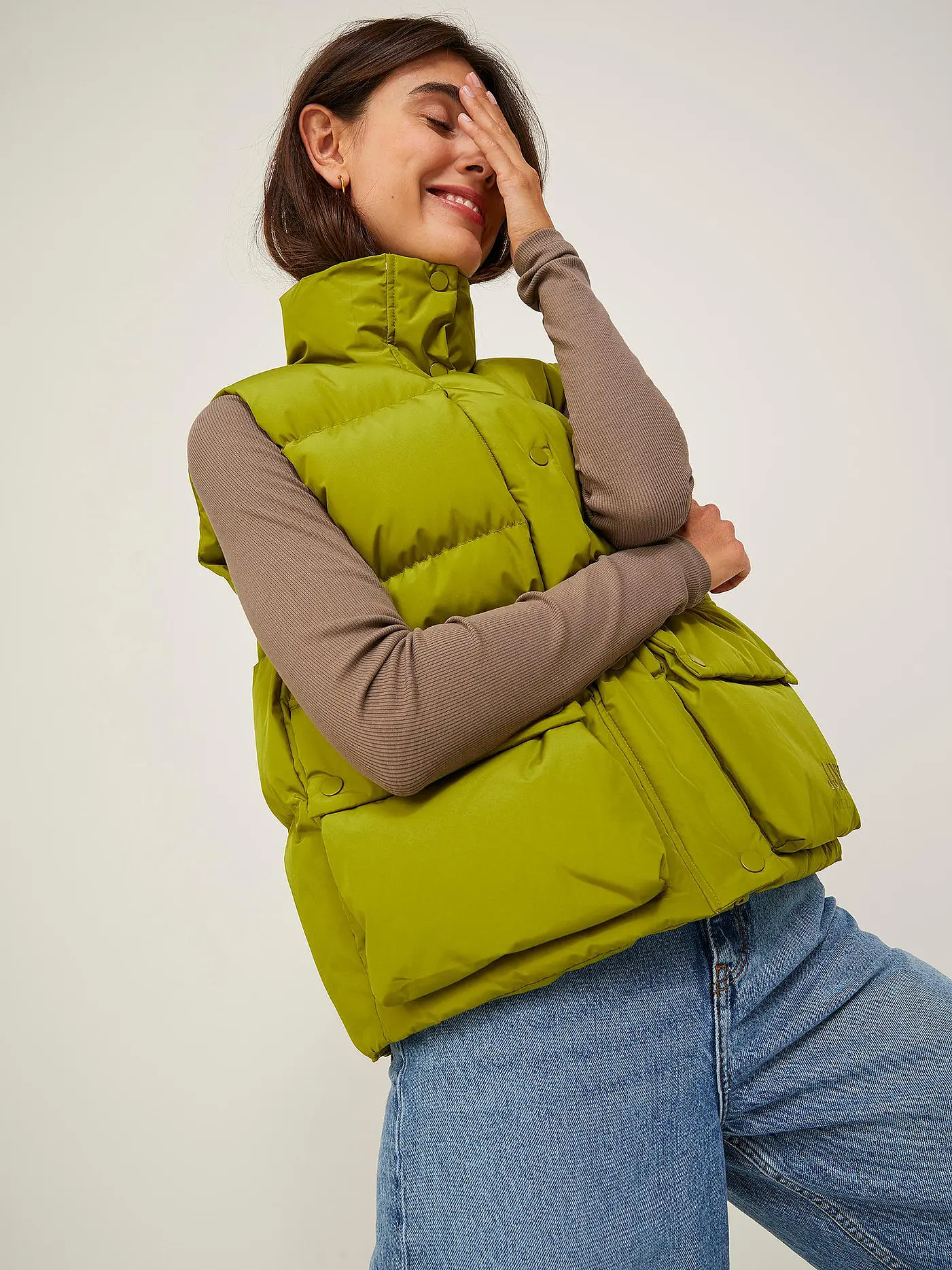 JJXX | Daunensteppgilet JXCARLA | grün