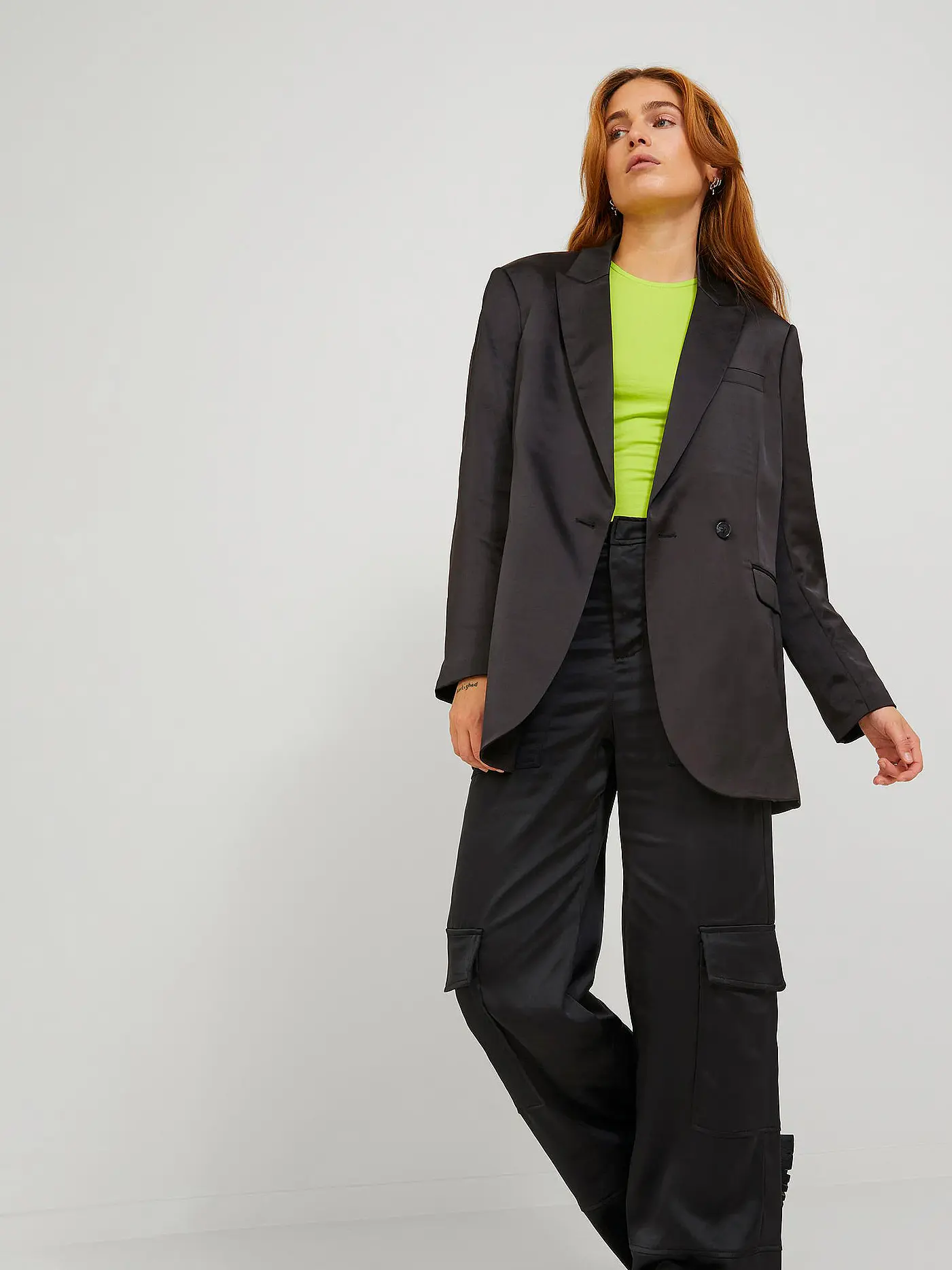 JJXX | Highwaist Cargohose JXELINE  | schwarz