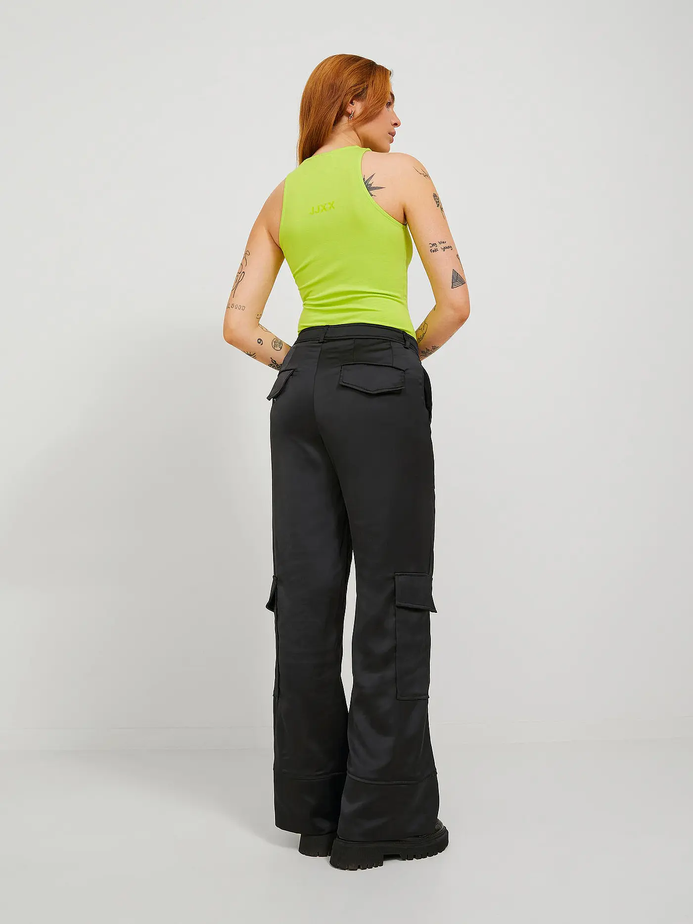 JJXX | Highwaist Cargohose JXELINE  | schwarz