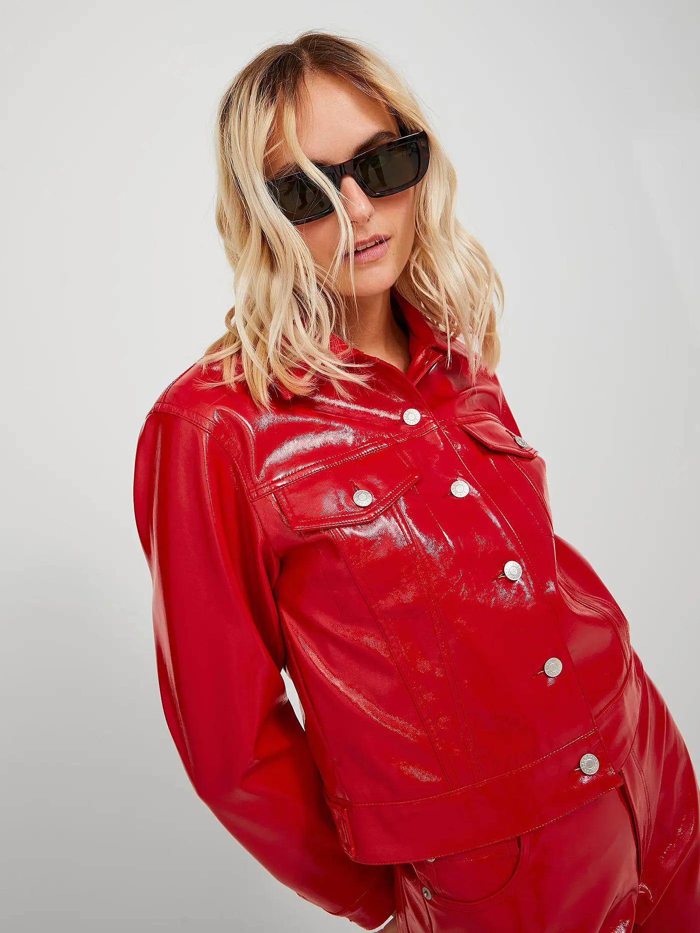 JJXX | Jacke in Lederoptik JXJAY  | rot