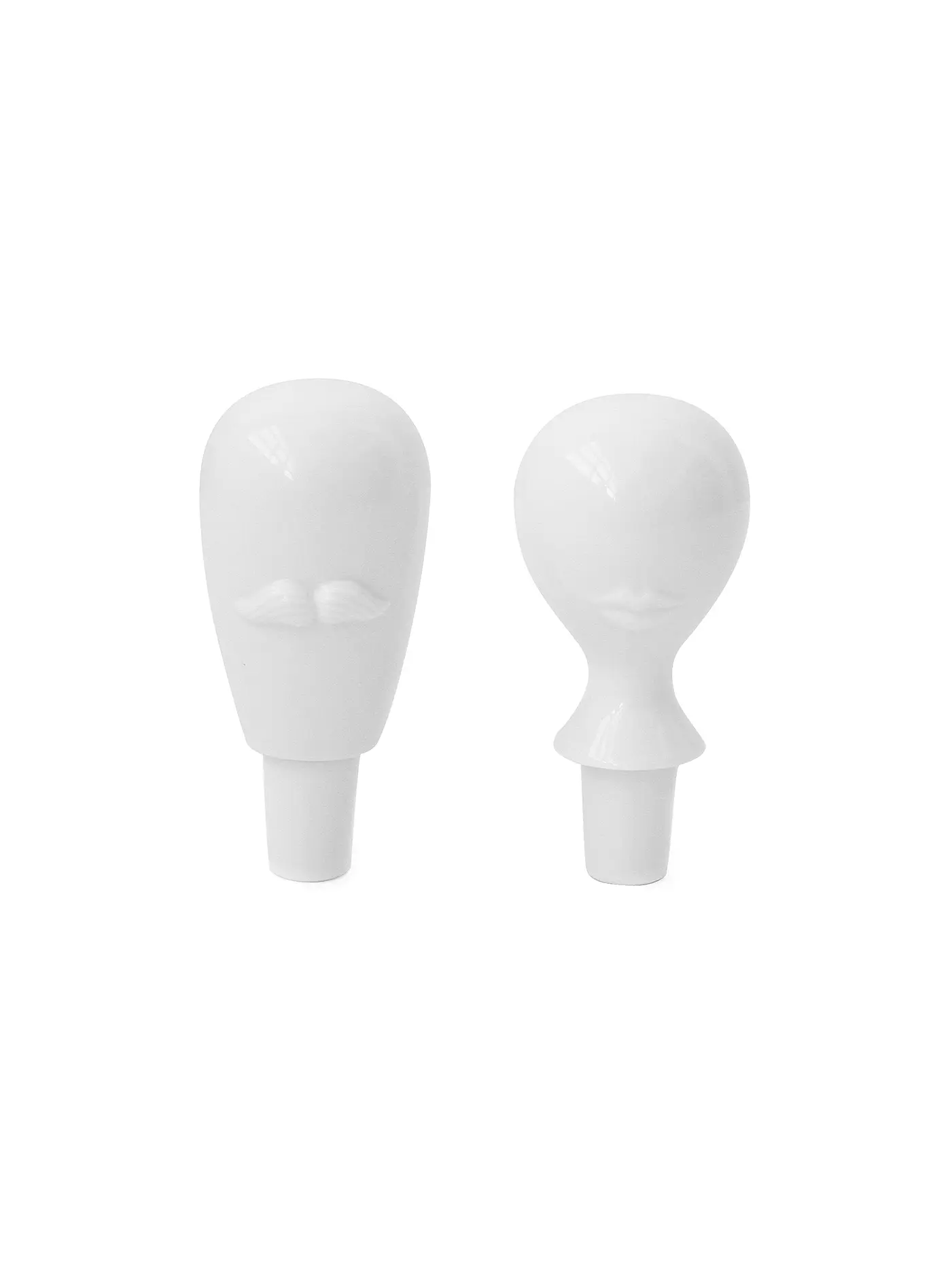 JONATHAN ADLER | Flaschenverschluss Set MR. & MRS. 10cm White | weiss