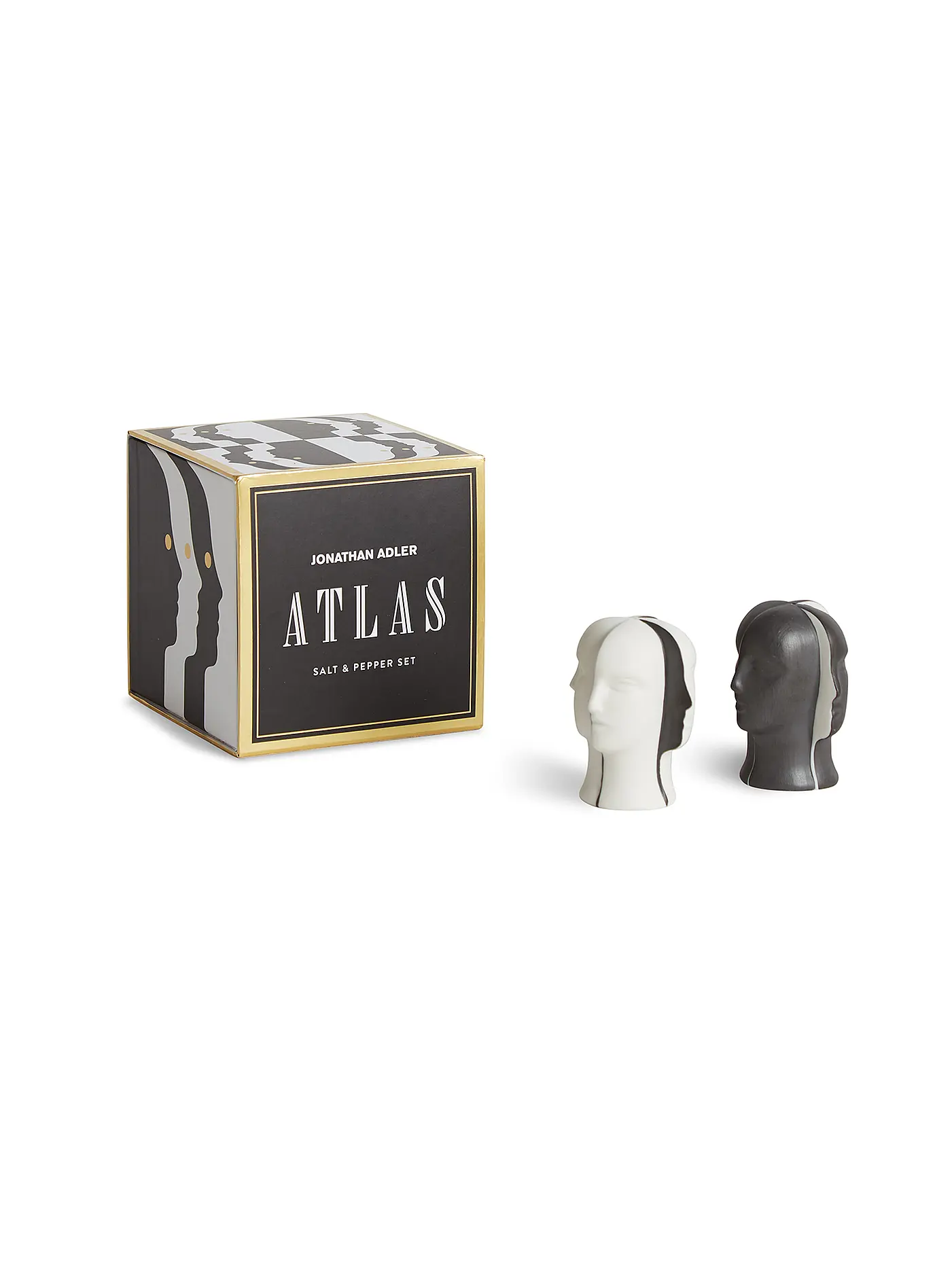 JONATHAN ADLER | Salz- und Pfefferstreuer ATLAS Black / White | schwarz