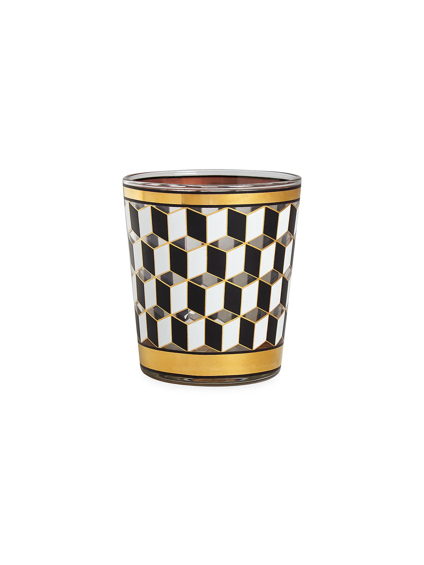JONATHAN ADLER | Trinkglas 4-er Set VERAILLES 340mll Black / White | schwarz