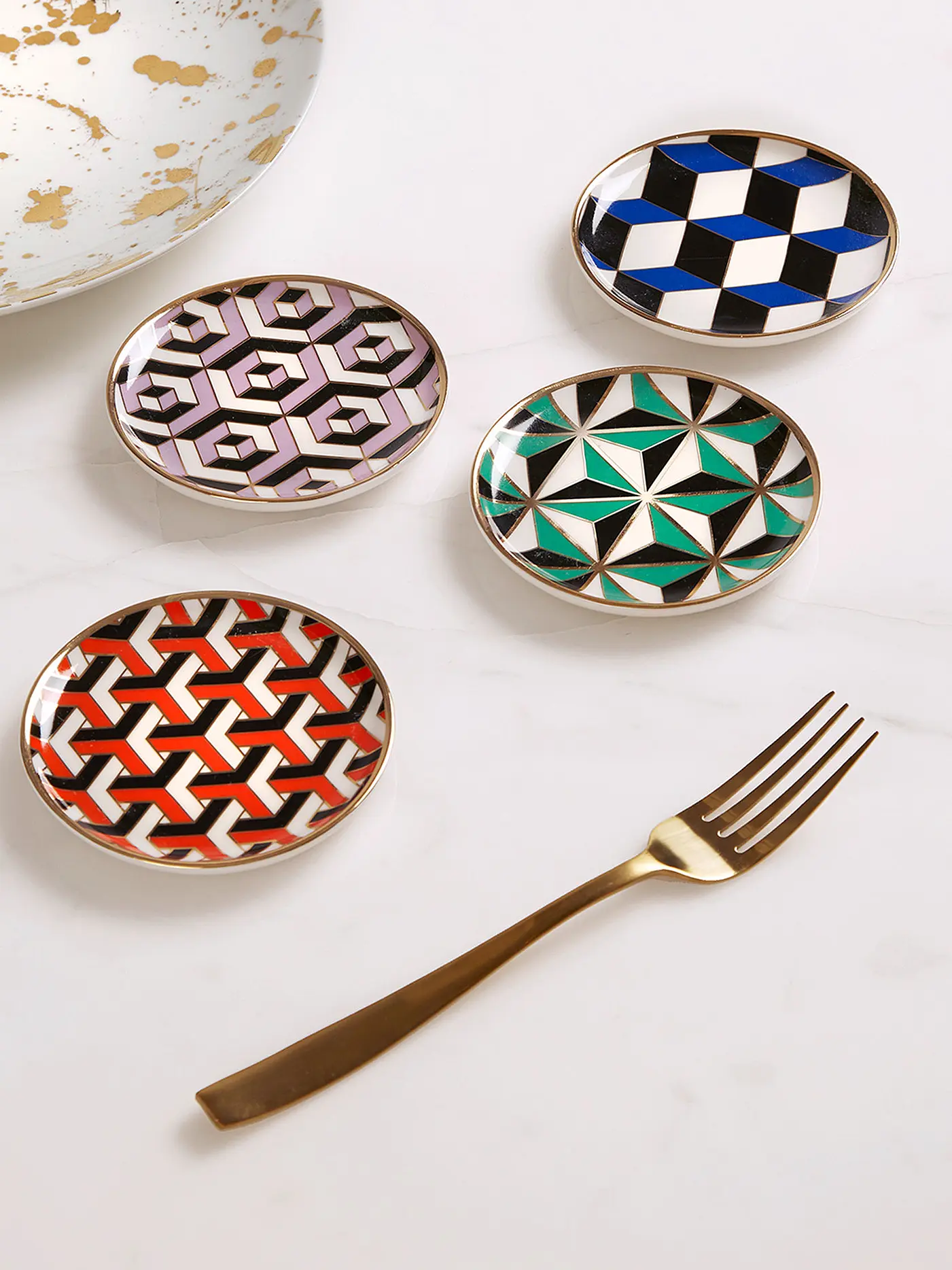 JONATHAN ADLER | Untersetzer 4-er Set VERSAILLES Multi | bunt