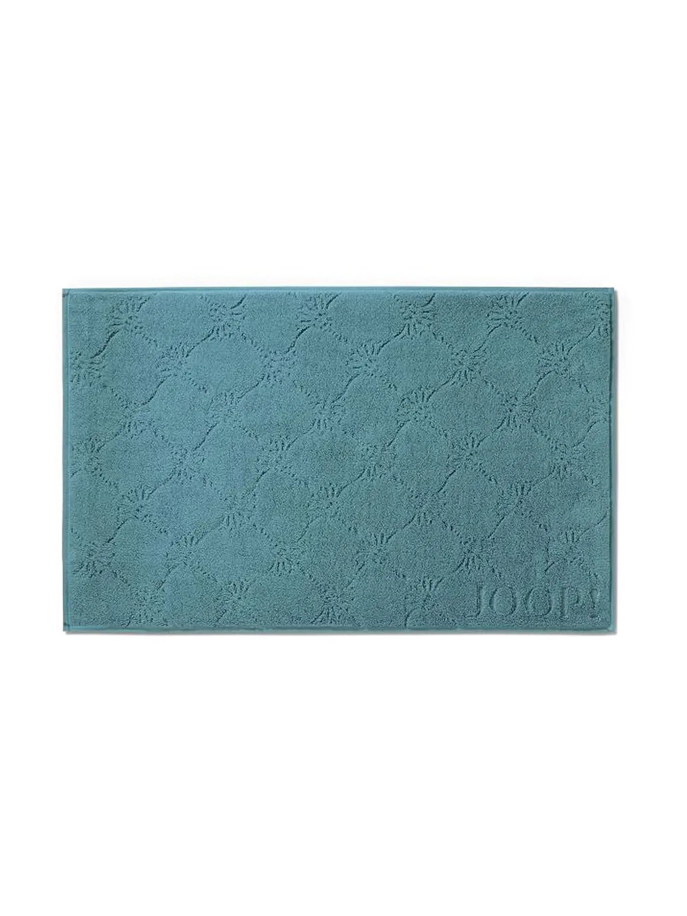 JOOP | Badematte "Cornflower Uni" 50x80cm (Weiss) | petrol