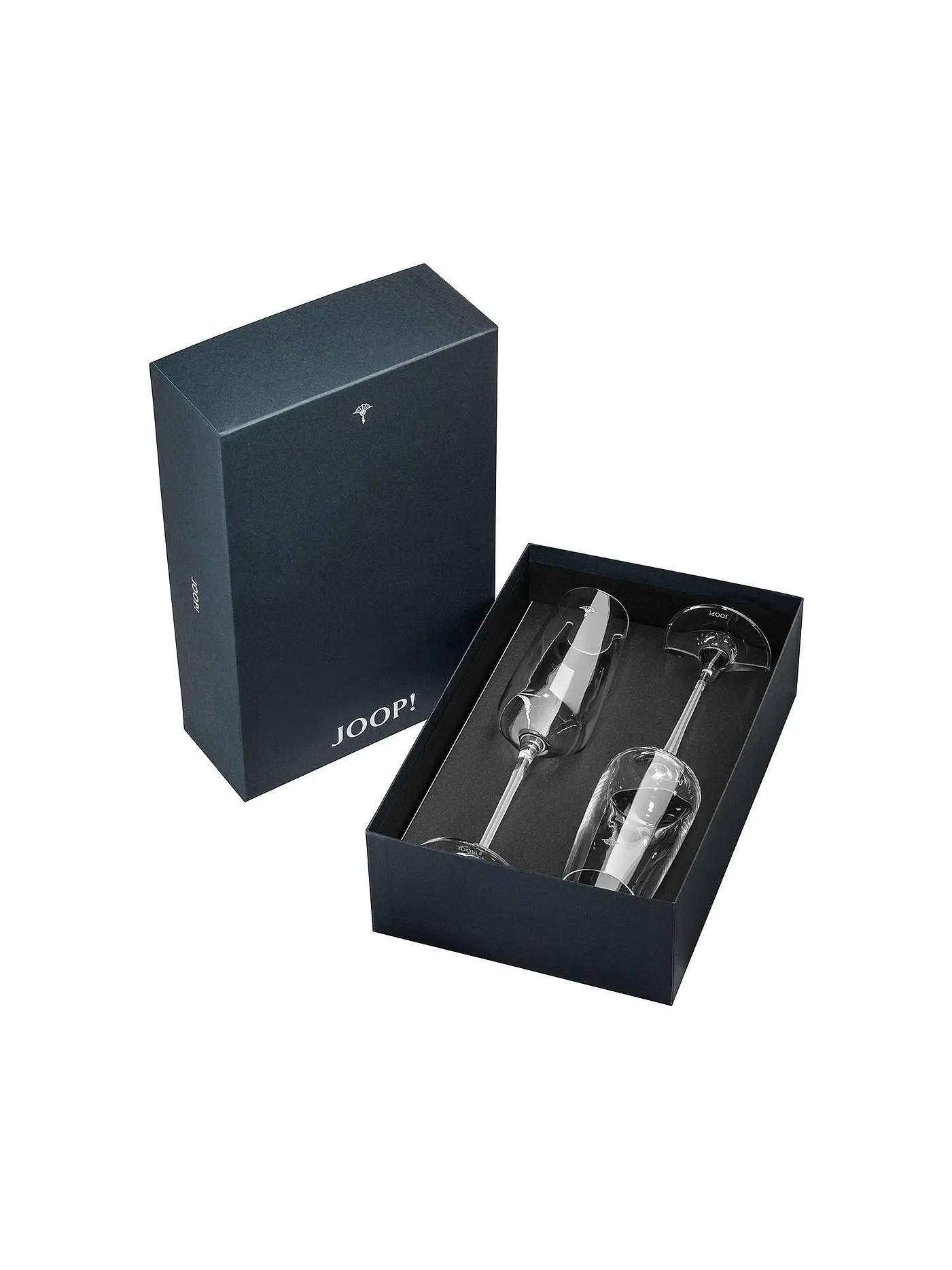 JOOP | Champagnerglas 2er Set 0,25l Single Cornflower | transparent