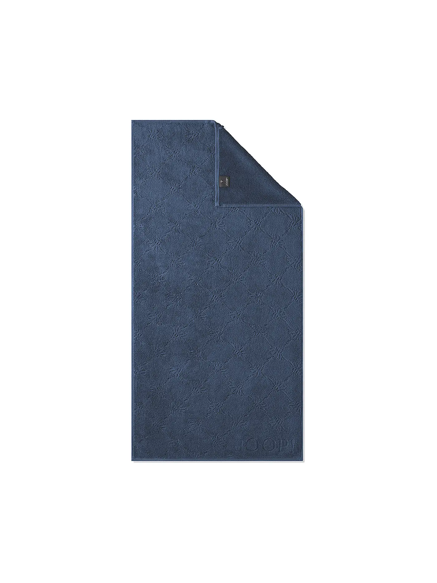 JOOP | Duschtuch "Cornflower" 80x150cm (Weiss) | dunkelblau