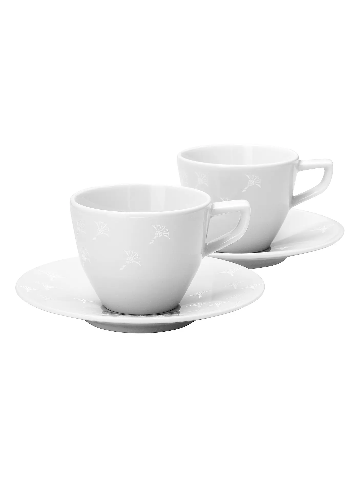 JOOP | Espressotasse mit Untertasse 2er 0,08l Faded Cornflower Weiss | weiss