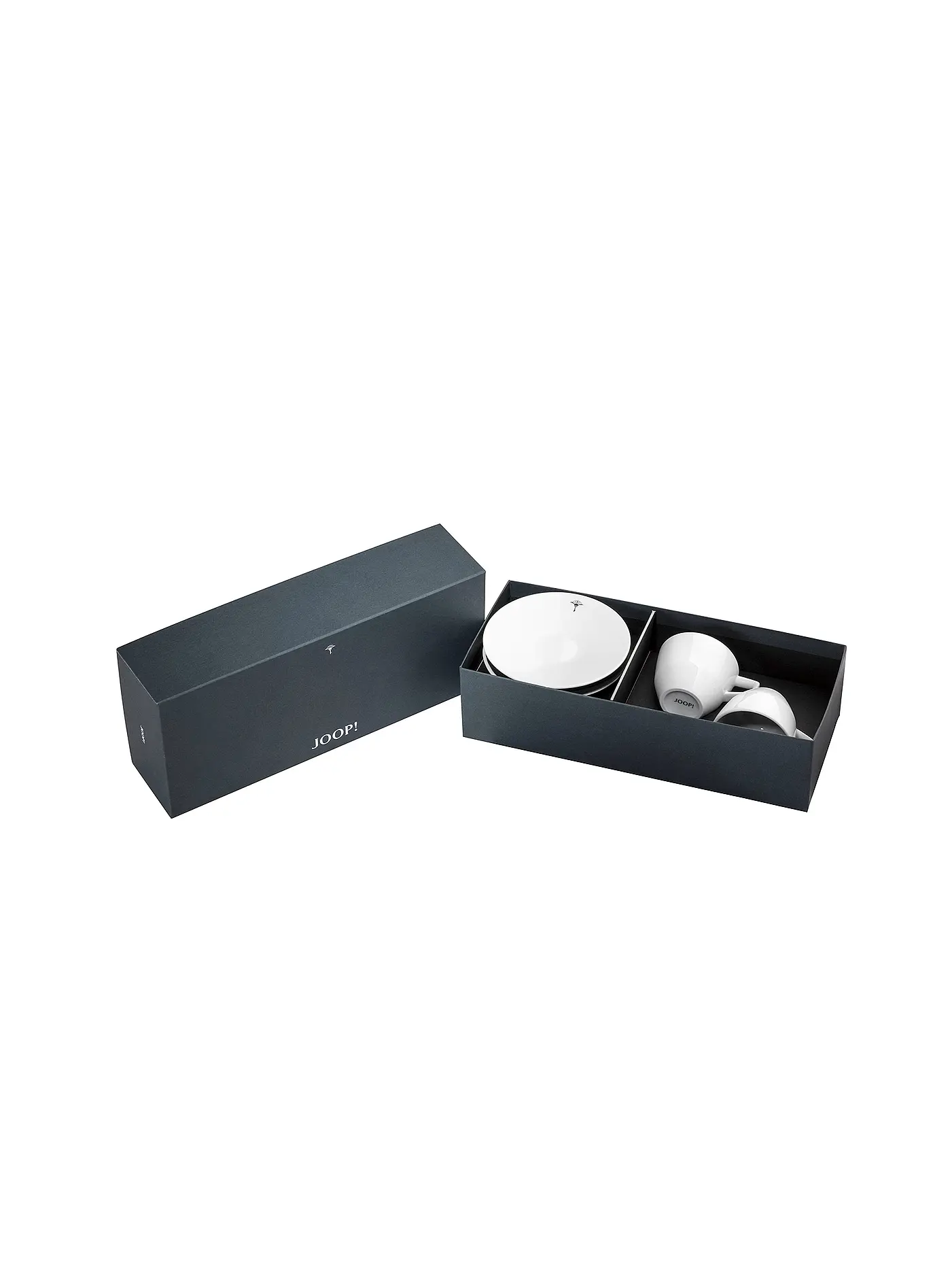 JOOP | Espressotasse mit Untertasse 2er 0,08l Single Cornflower Weiss | weiss