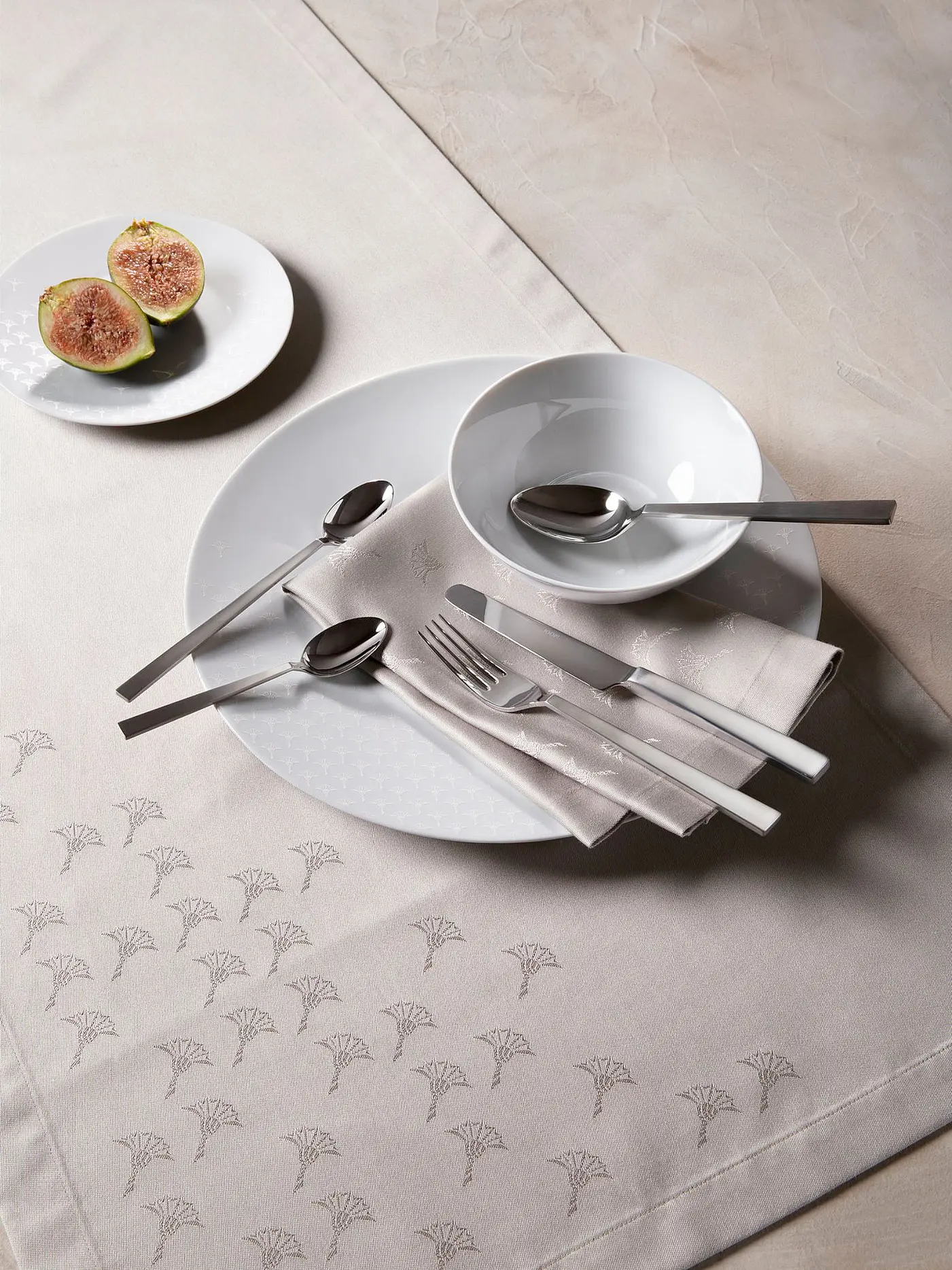 JOOP | Frühstücksteller 2er Set 22cm Faded Cornflower Weiss | weiss