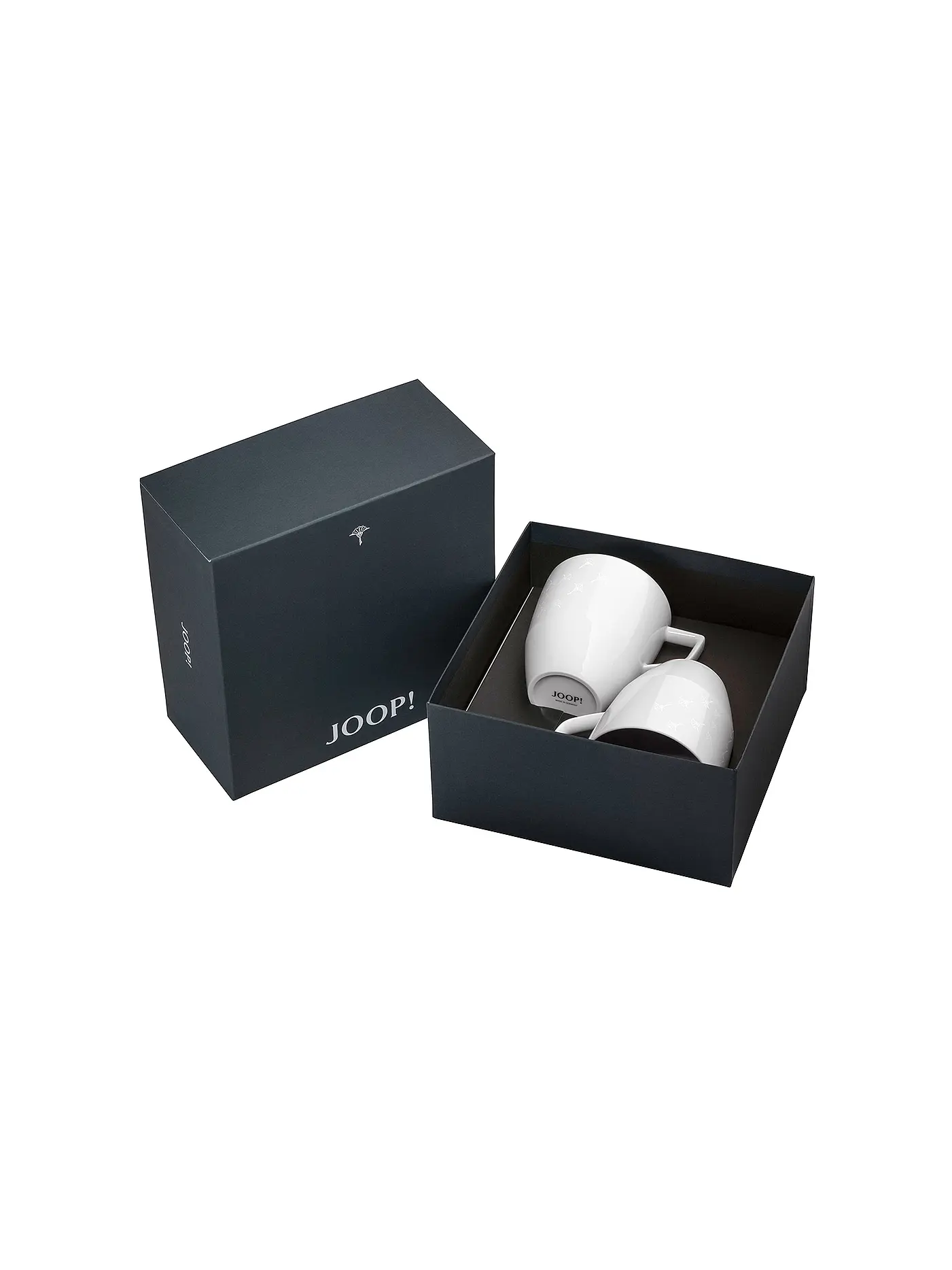 JOOP | Henkelbecher 2er Set 0,34l Faded Cornflower Weiss | weiss