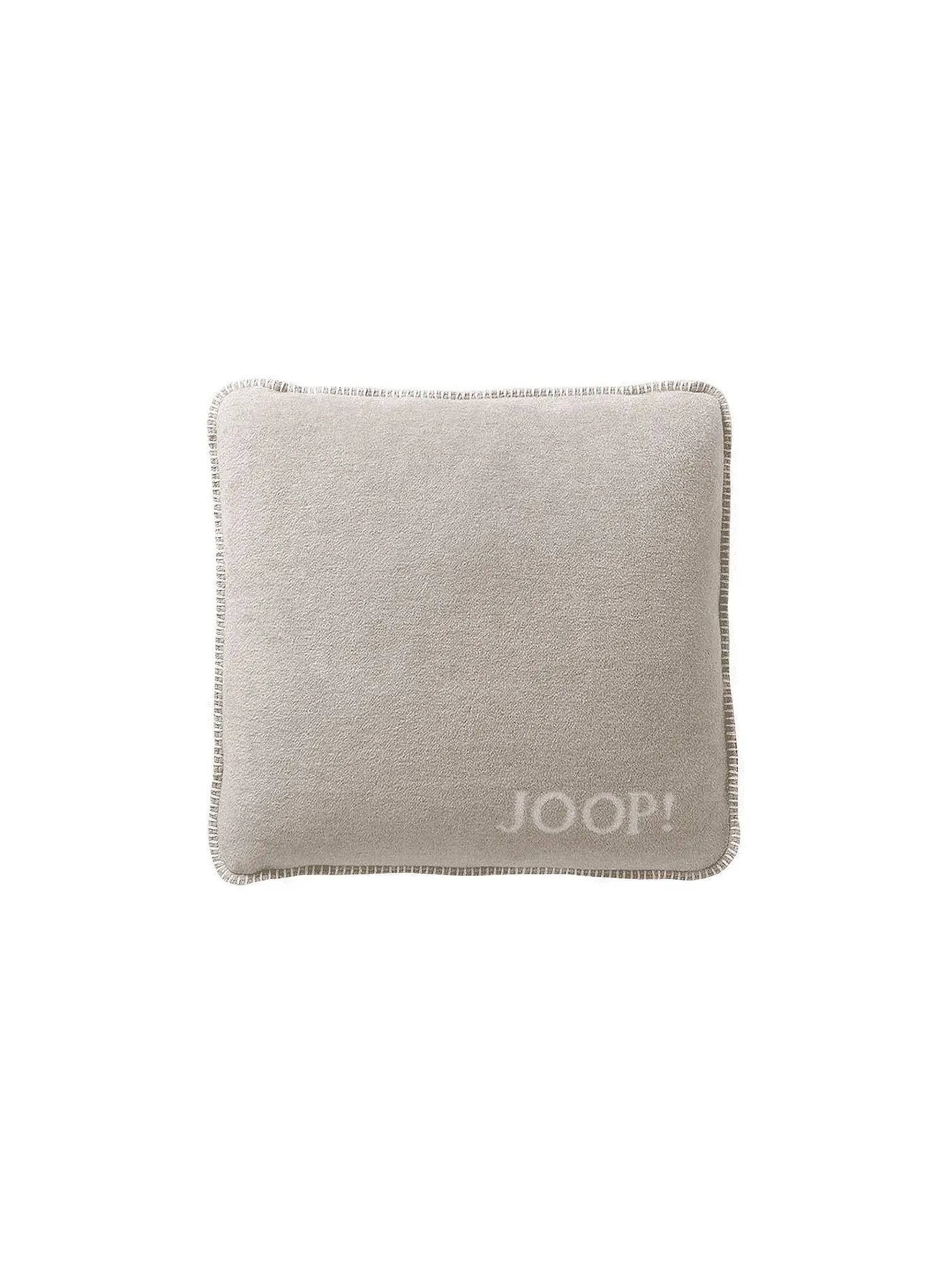 JOOP | Kissenhülle "Uni Doubleface" 50x50cm (Ecru-Feder) | creme