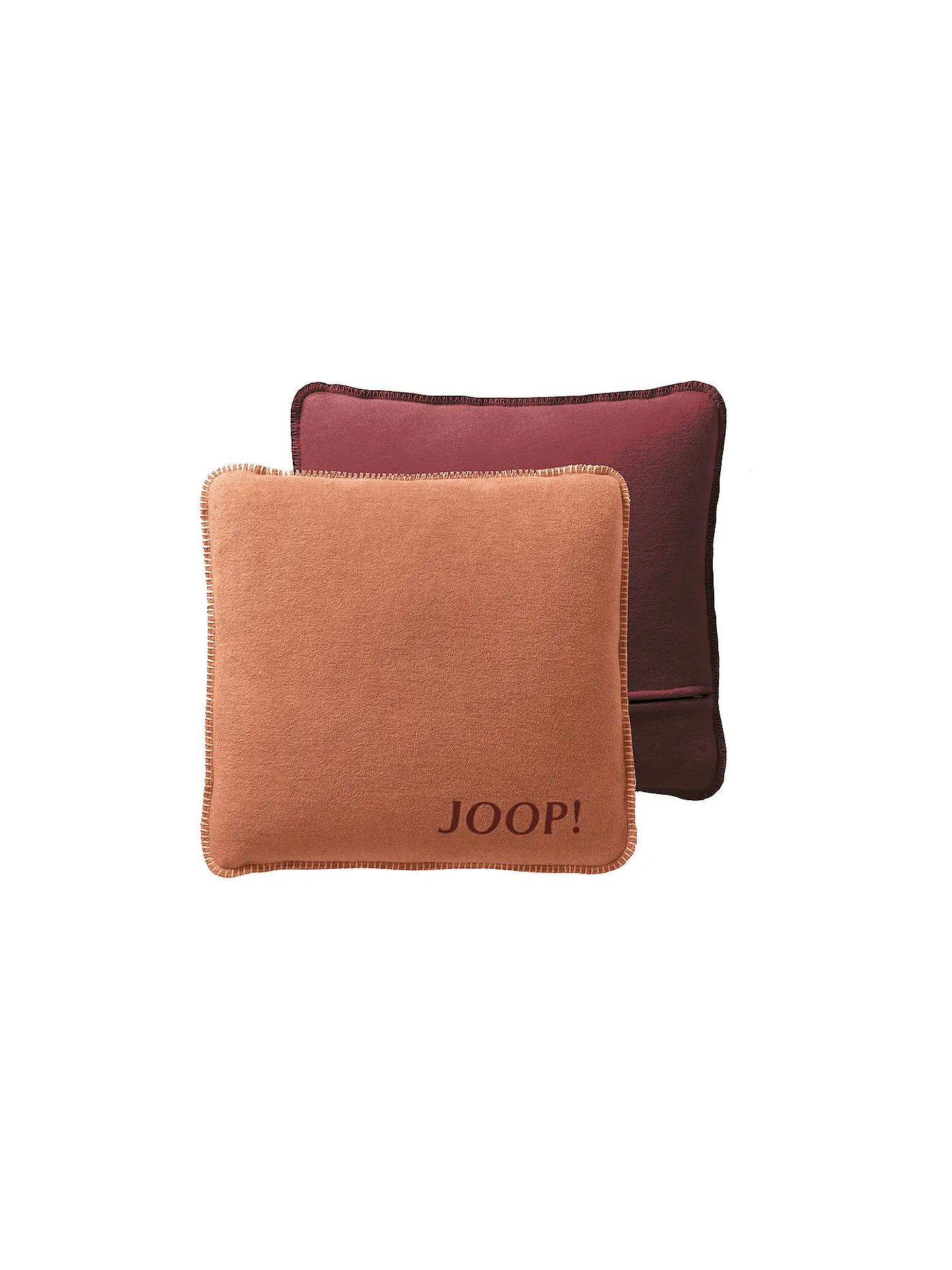 JOOP | Kissenhülle "Uni Doubleface" 50x50cm (Ash-Anthrazit) | orange